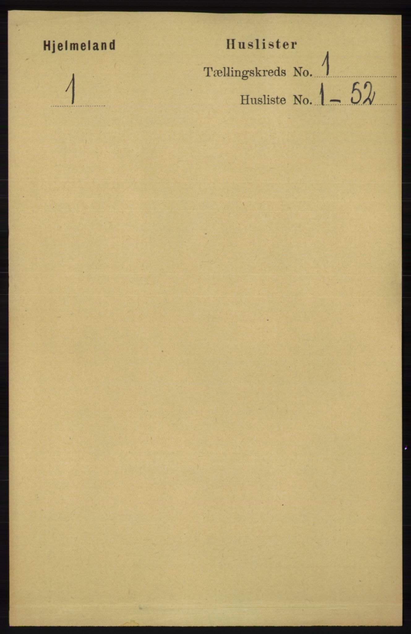 RA, 1891 census for 1133 Hjelmeland, 1891, p. 22