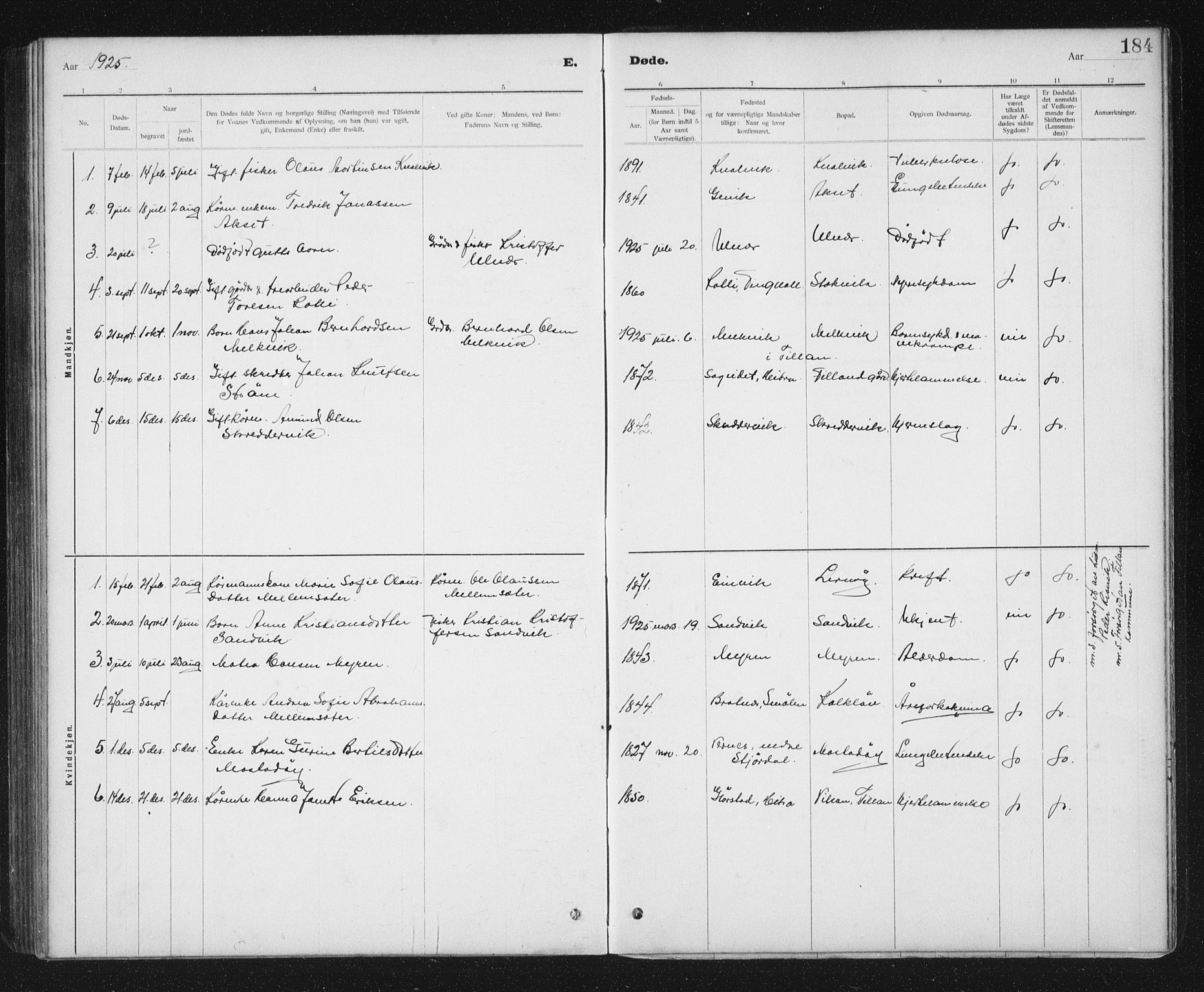 Ministerialprotokoller, klokkerbøker og fødselsregistre - Sør-Trøndelag, SAT/A-1456/637/L0563: Parish register (copy) no. 637C04, 1899-1940, p. 184