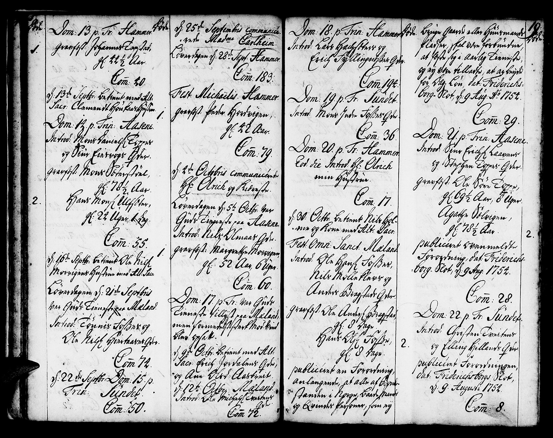 Hamre sokneprestembete, SAB/A-75501/H/Ha/Haa/Haaa/L0006: Parish register (official) no. A 6, 1750-1761, p. 19