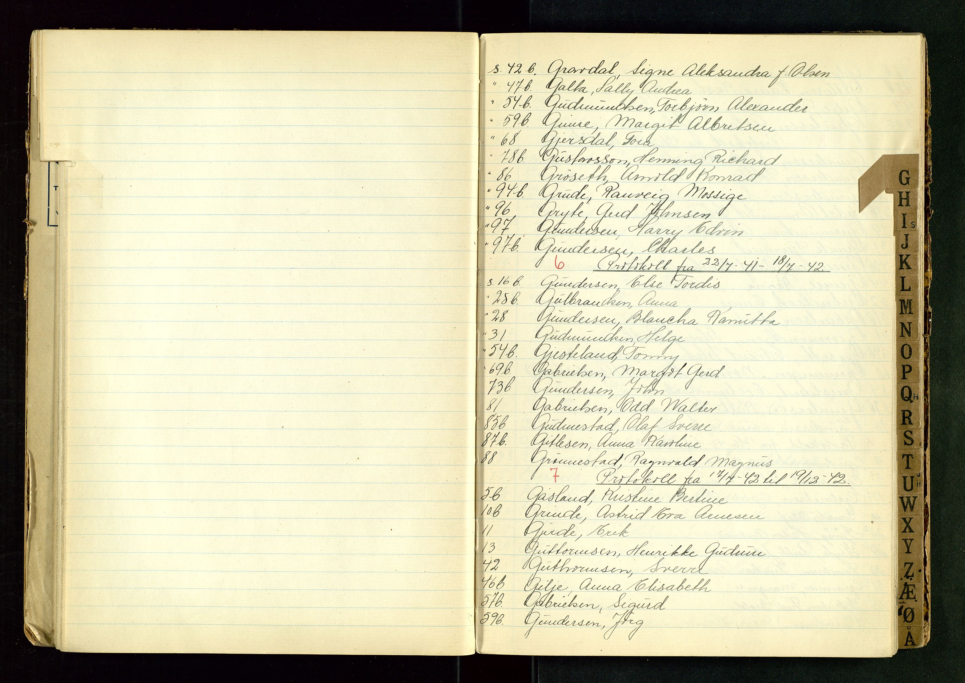 Stavanger byrett, AV/SAST-A-100455/001/6/62/62A/L0002: Vigselsregister, 1940-1950