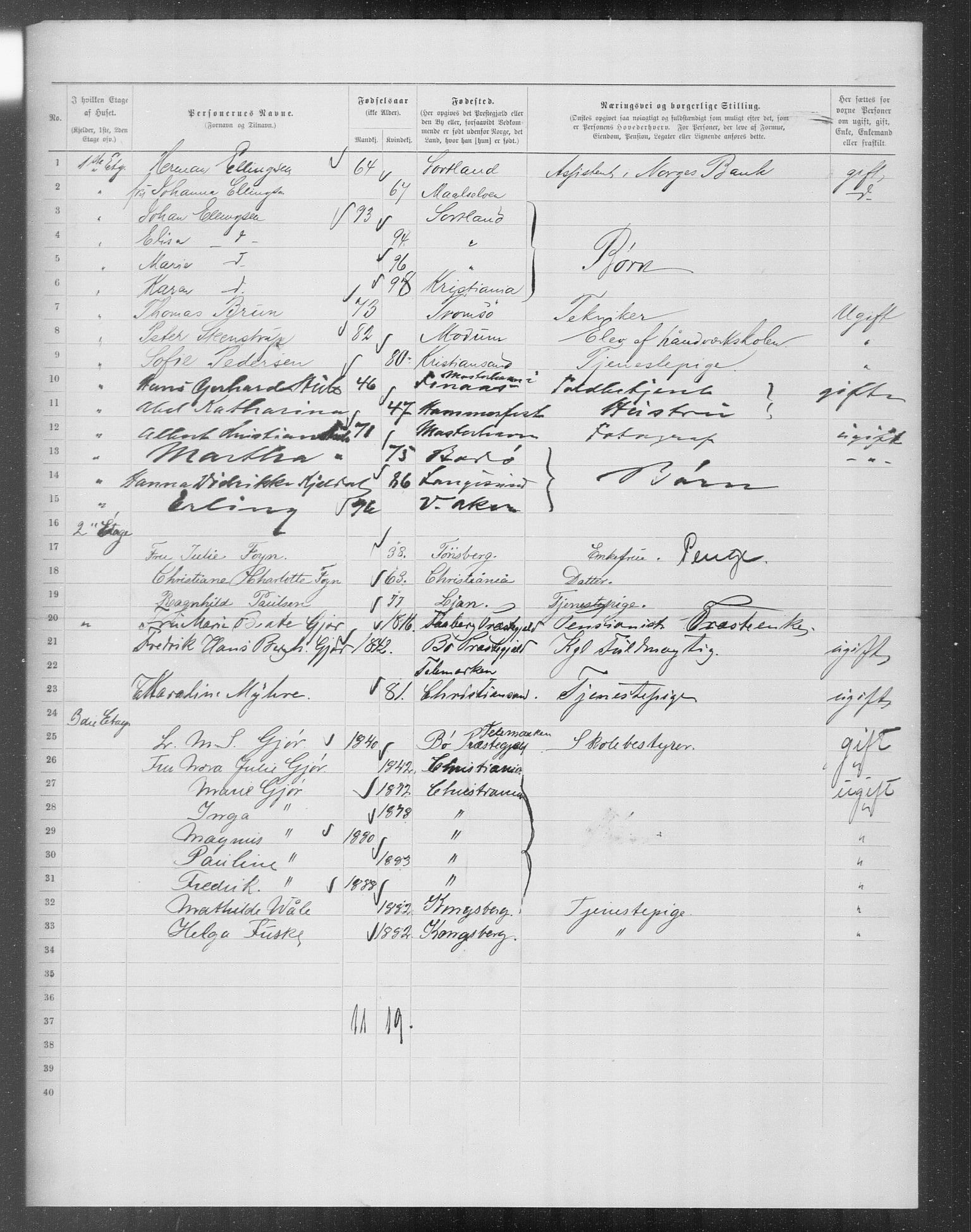 OBA, Municipal Census 1899 for Kristiania, 1899, p. 12181