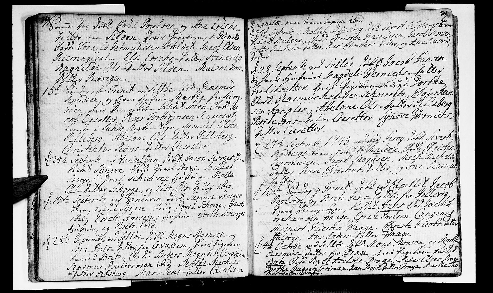 Selje sokneprestembete, AV/SAB-A-99938/H/Ha/Haa/Haaa: Parish register (official) no. A 4, 1743-1759, p. 30-31