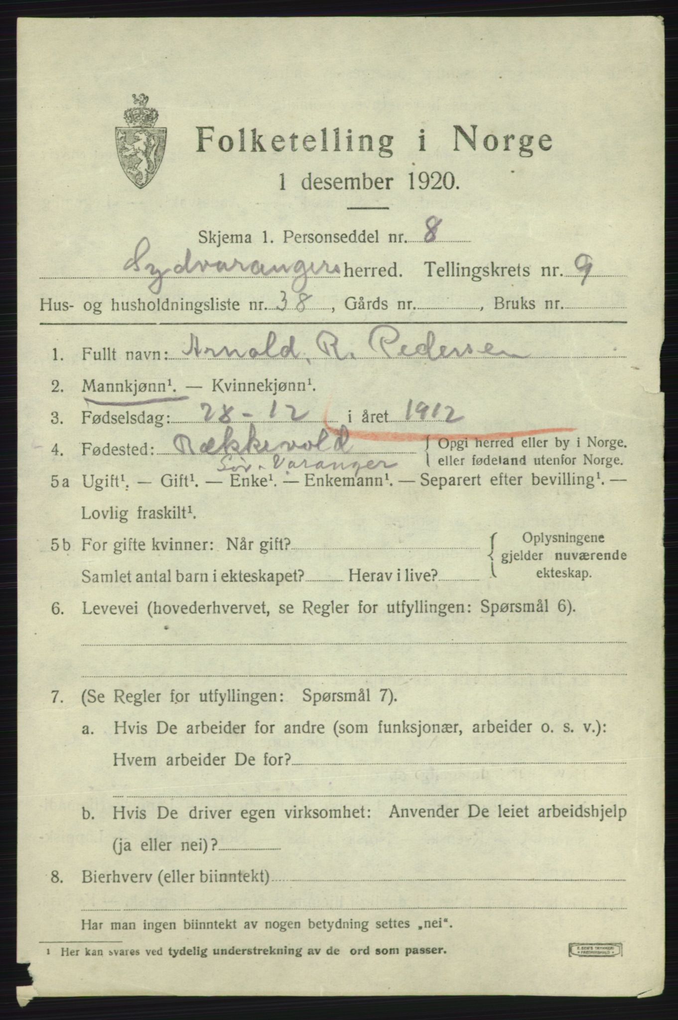 SATØ, 1920 census for Sør-Varanger, 1920, p. 6570