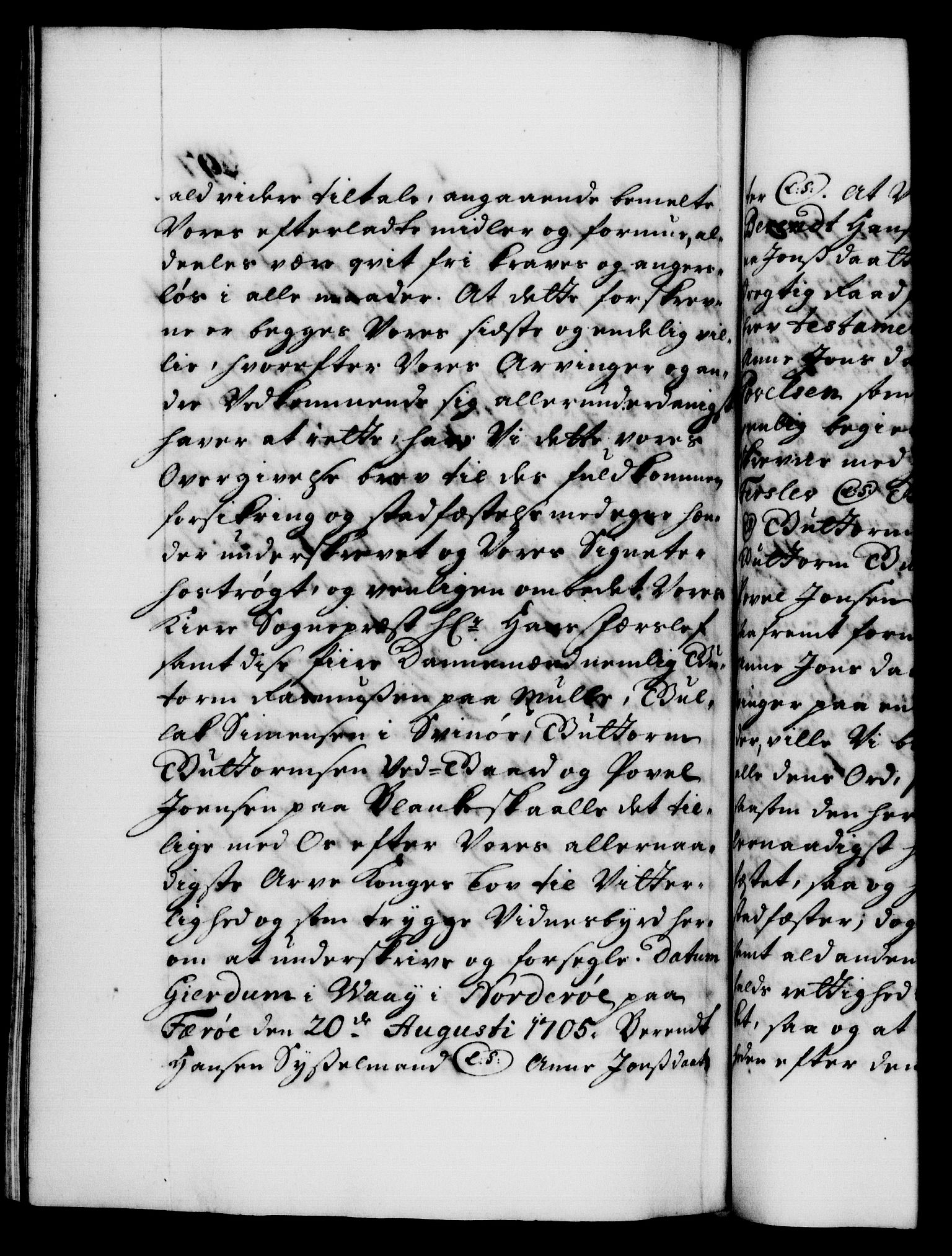 Danske Kanselli 1572-1799, AV/RA-EA-3023/F/Fc/Fca/Fcaa/L0019: Norske registre, 1704-1707, p. 297b