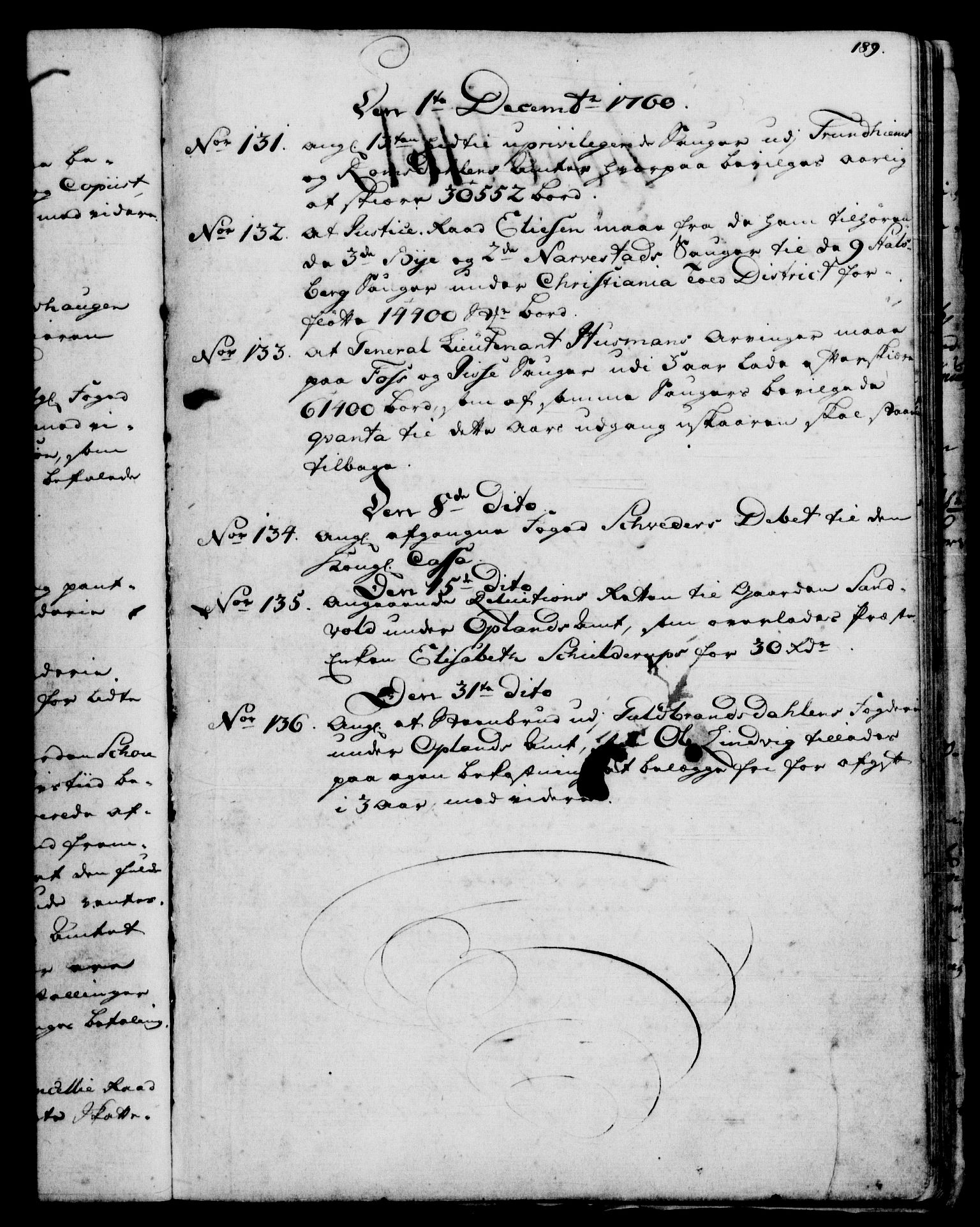 Rentekammeret, Kammerkanselliet, RA/EA-3111/G/Gf/Gfb/L0006: Register til norske relasjons- og resolusjonsprotokoller (merket RK 52.101), 1755-1765, p. 189