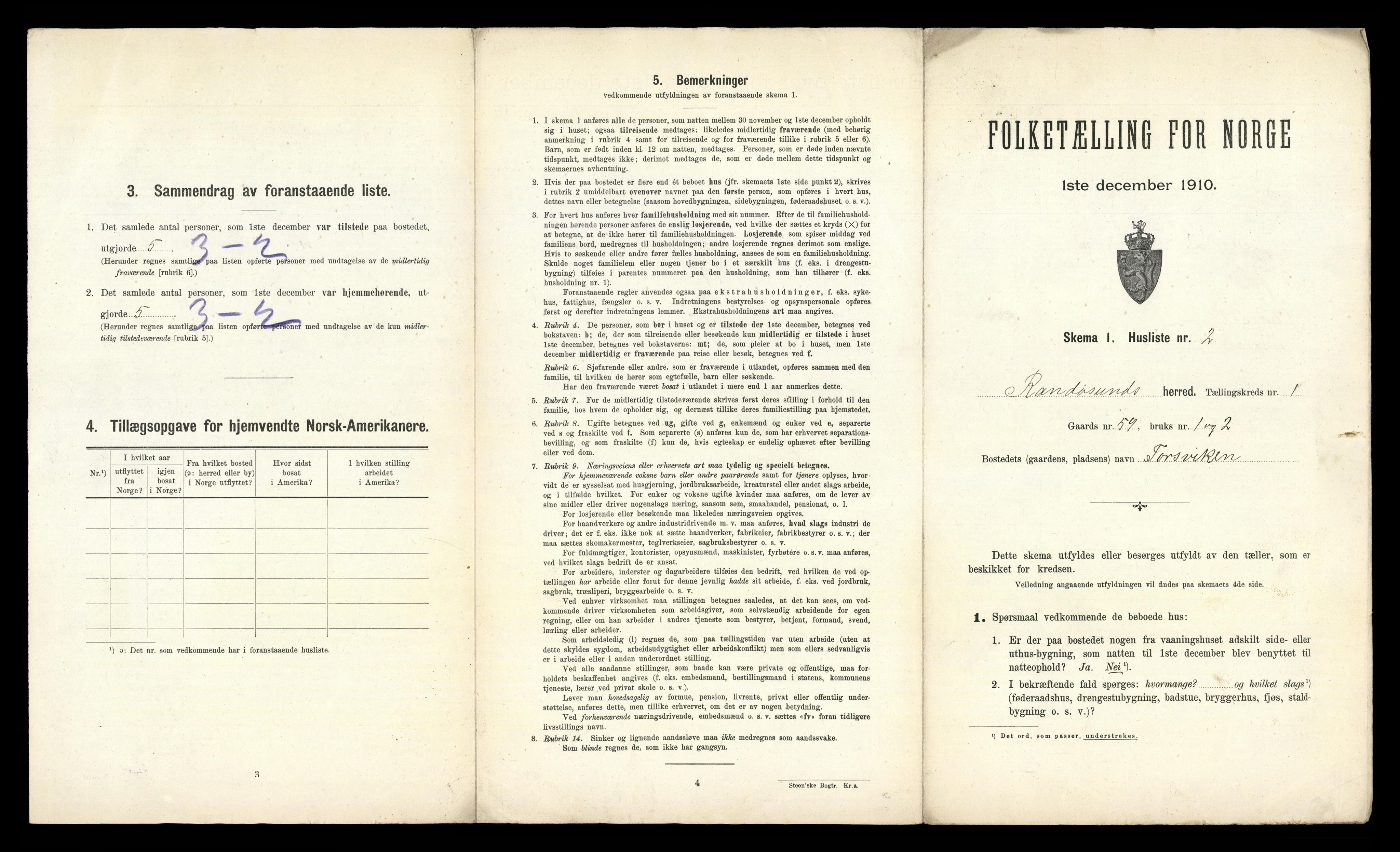 RA, 1910 census for Randesund, 1910, p. 28