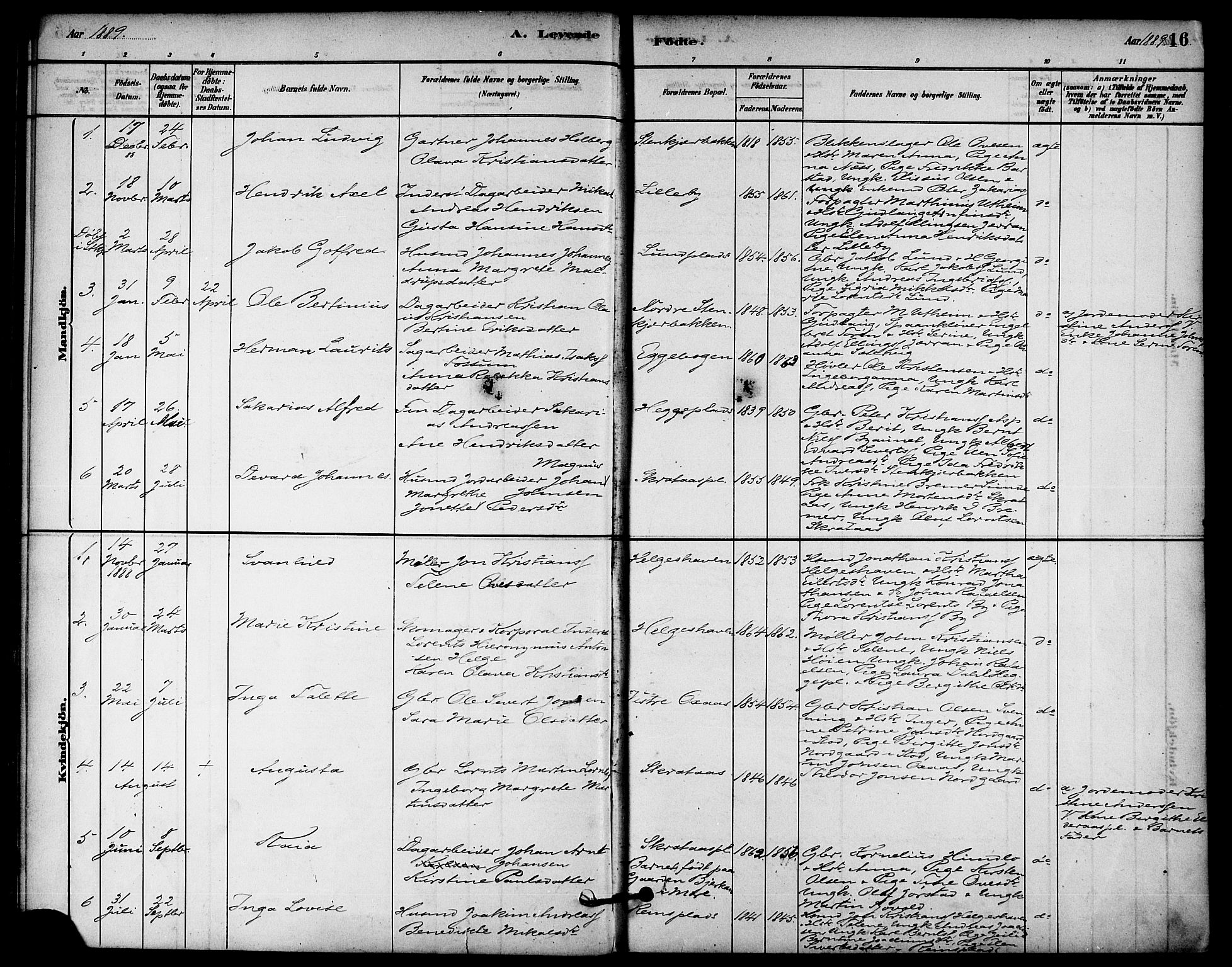 Ministerialprotokoller, klokkerbøker og fødselsregistre - Nord-Trøndelag, SAT/A-1458/740/L0378: Parish register (official) no. 740A01, 1881-1895, p. 16