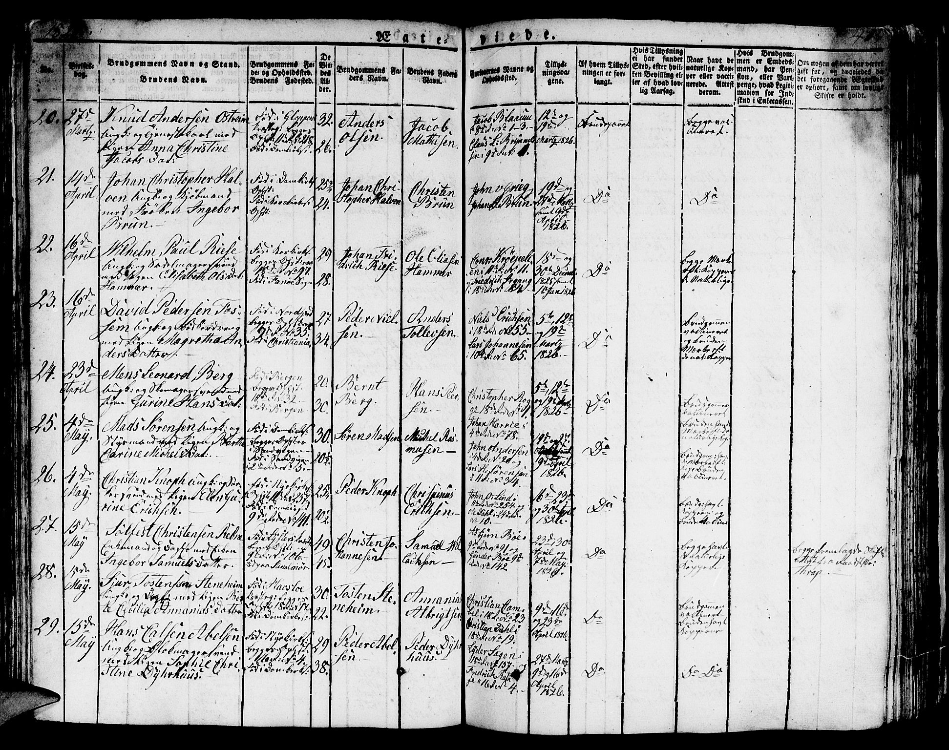 Domkirken sokneprestembete, AV/SAB-A-74801/H/Hab/L0002: Parish register (copy) no. A 2, 1821-1839, p. 407