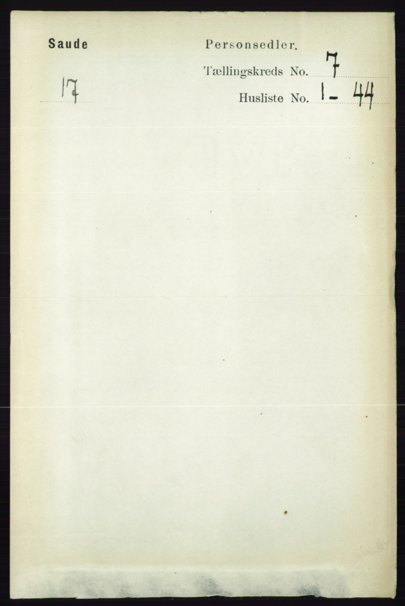RA, 1891 census for 0822 Sauherad, 1891, p. 2029