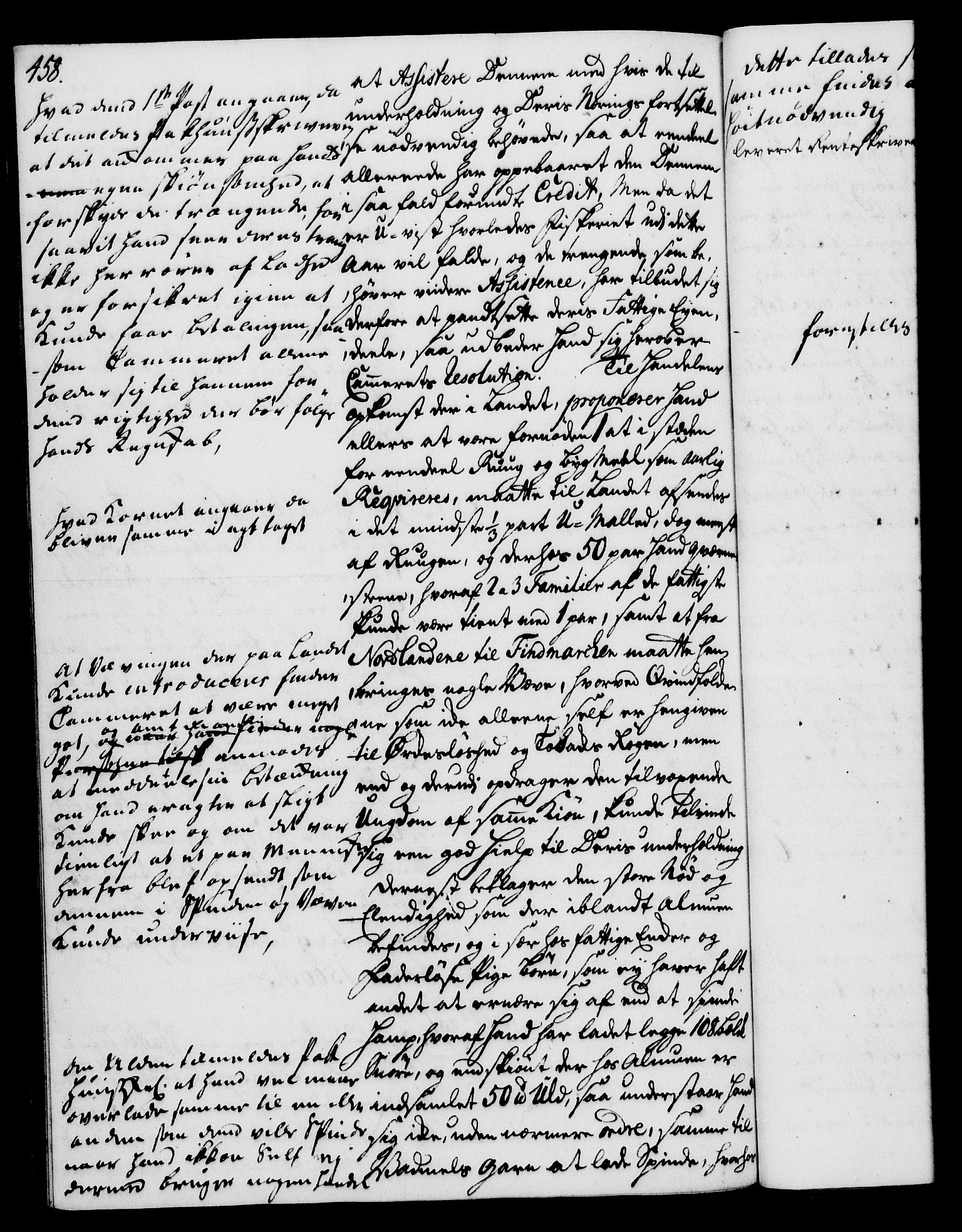Rentekammeret, Kammerkanselliet, RA/EA-3111/G/Gh/Gha/L0024: Norsk ekstraktmemorialprotokoll (merket RK 53.69), 1742-1743, p. 458