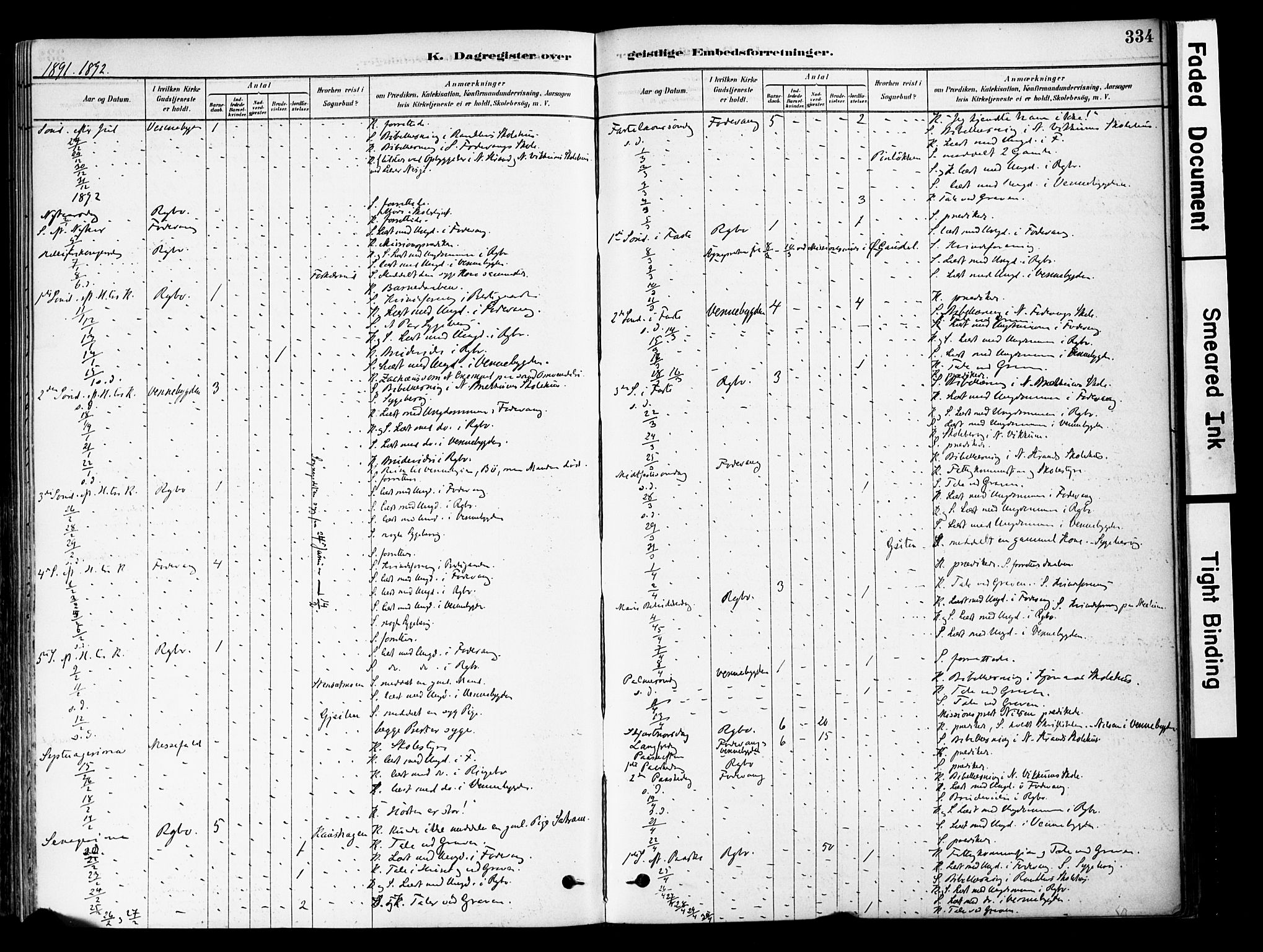 Ringebu prestekontor, SAH/PREST-082/H/Ha/Haa/L0008: Parish register (official) no. 8, 1878-1898, p. 334