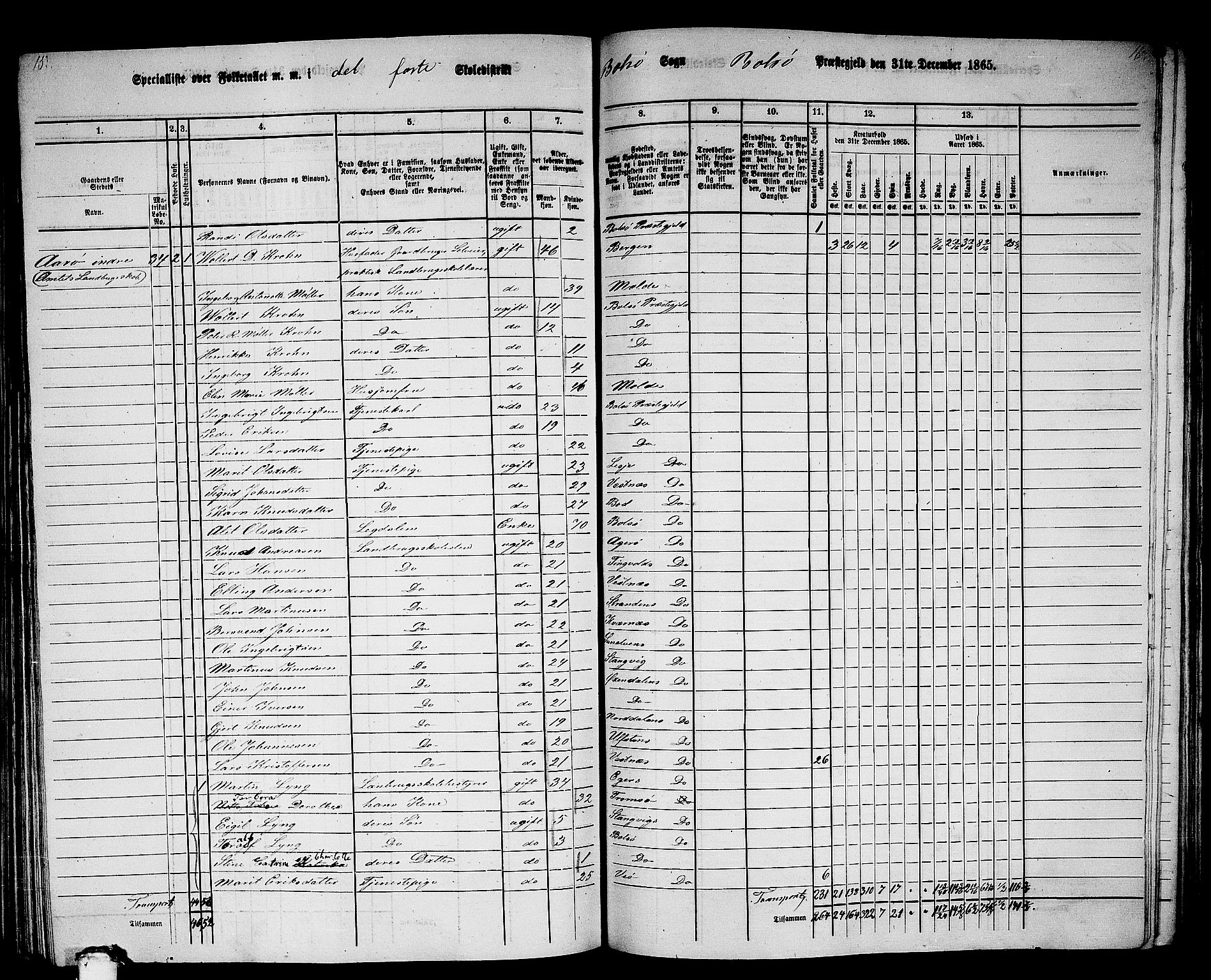 RA, 1865 census for Bolsøy, 1865, p. 40