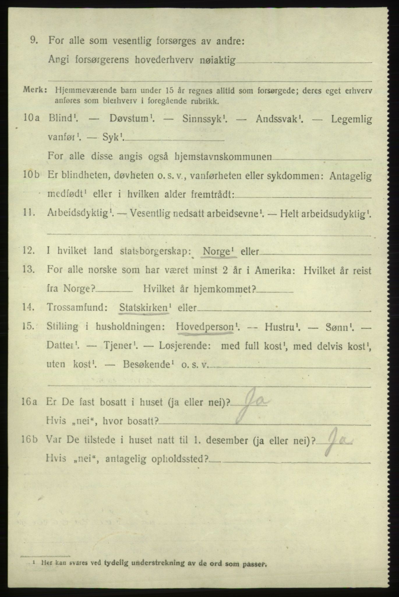 SAB, 1920 census for Fjelberg, 1920, p. 1560