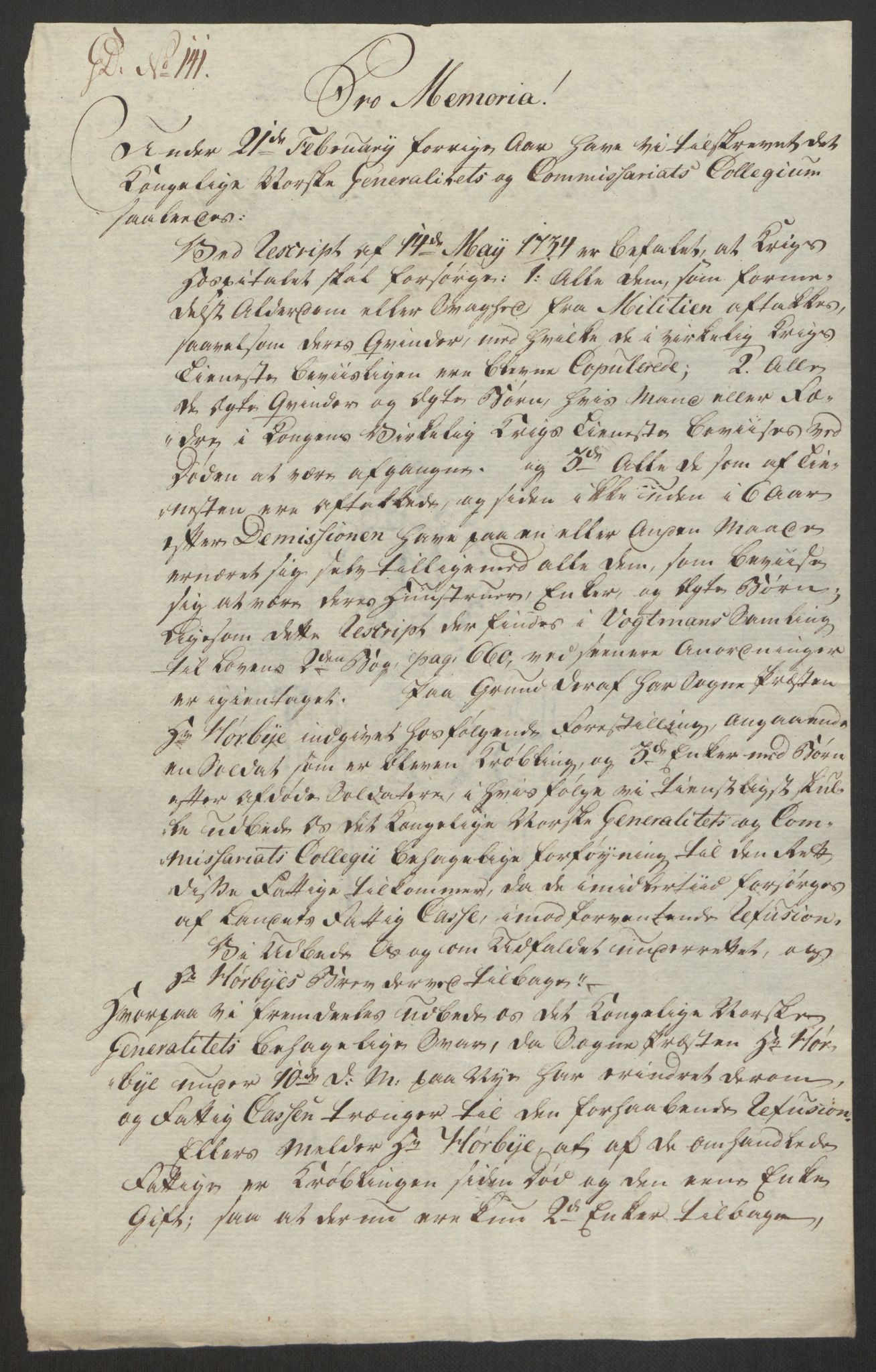 Forsvaret, Den norske kvesthuskasse/krigshospitalkasse, AV/RA-RAFA-1887/F/Fa/L0017: Innkomne brev:, 1782-1807, p. 42