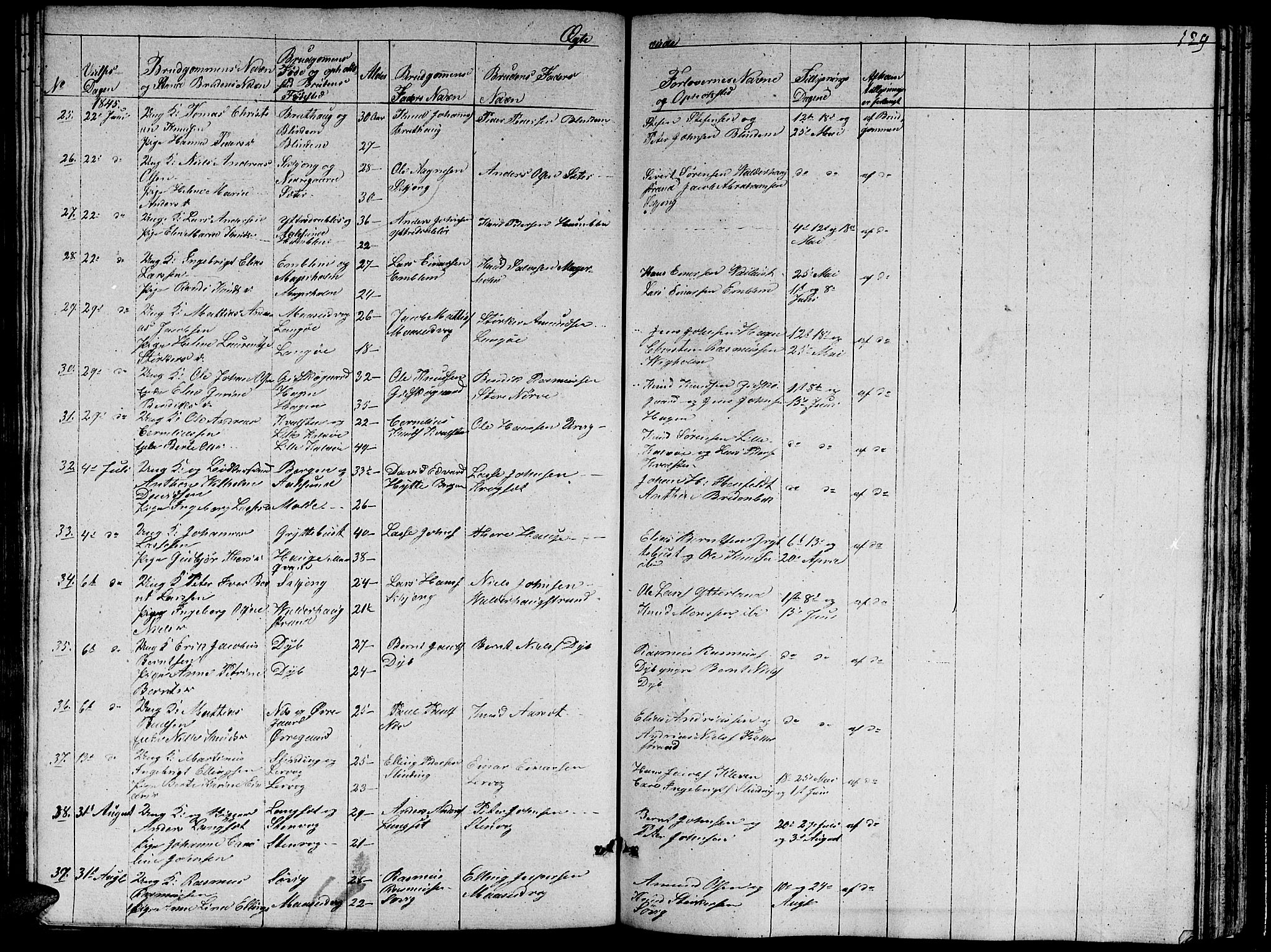 Ministerialprotokoller, klokkerbøker og fødselsregistre - Møre og Romsdal, SAT/A-1454/528/L0426: Parish register (copy) no. 528C07, 1844-1854, p. 129