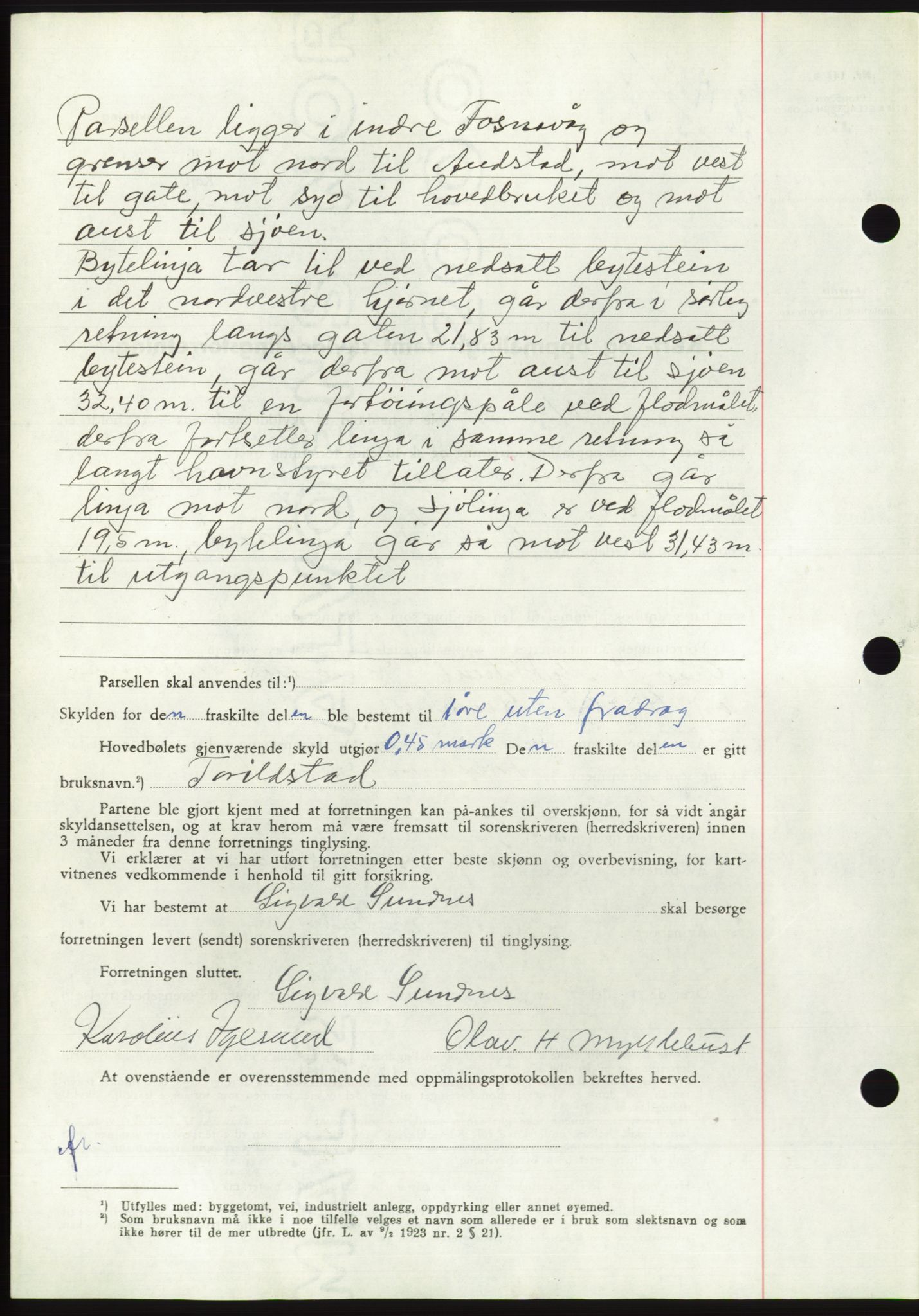 Søre Sunnmøre sorenskriveri, AV/SAT-A-4122/1/2/2C/L0095: Mortgage book no. 21A, 1953-1953, Diary no: : 1724/1953