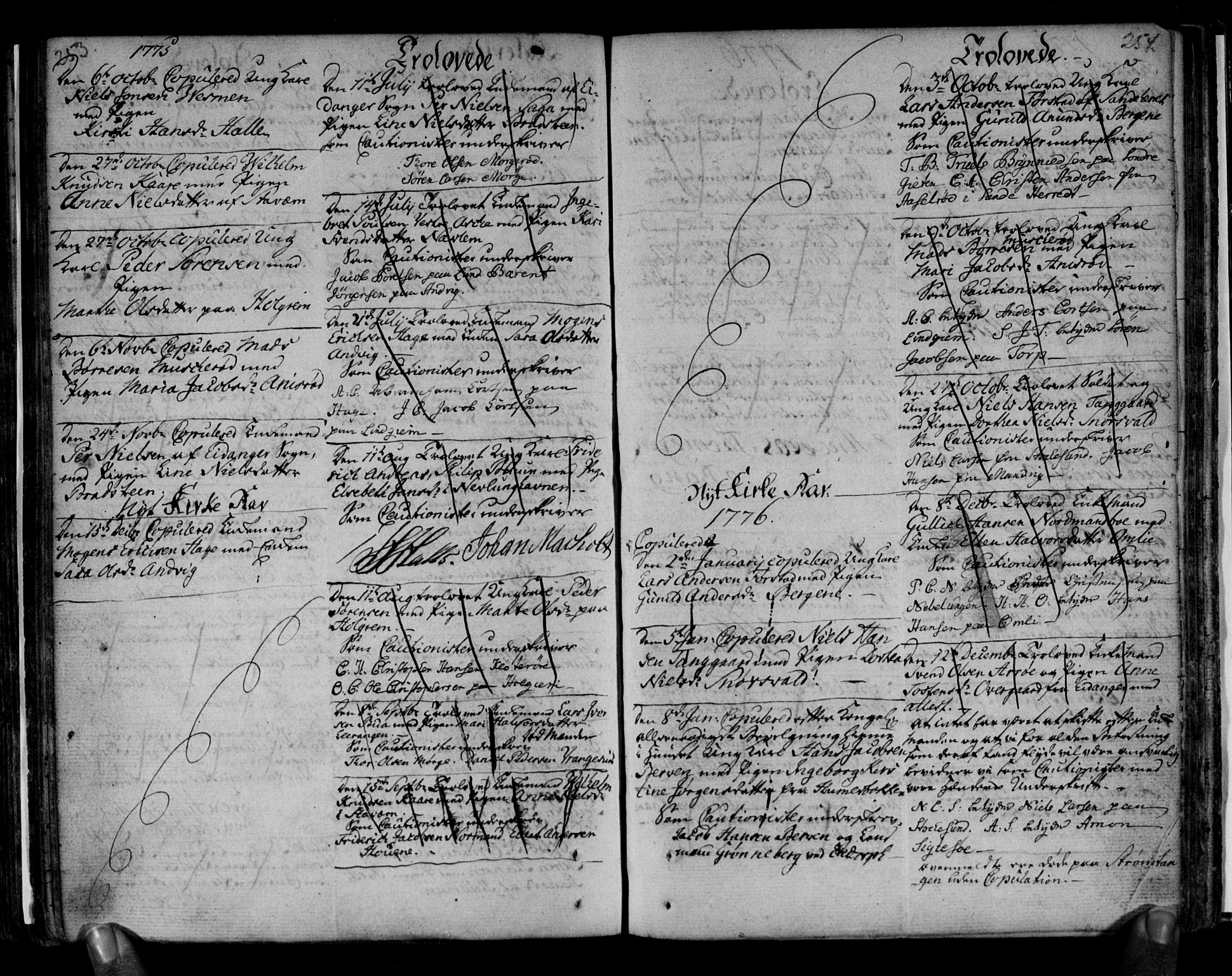 Brunlanes kirkebøker, AV/SAKO-A-342/F/Fa/L0001: Parish register (official) no. I 1, 1766-1801, p. 253-254