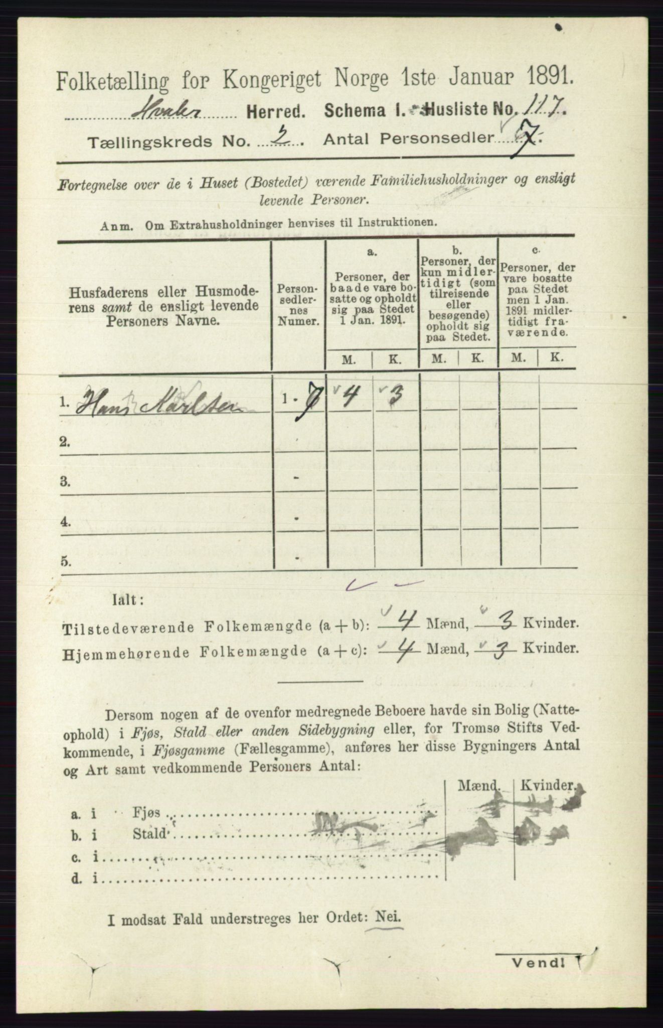 RA, 1891 census for 0111 Hvaler, 1891, p. 998