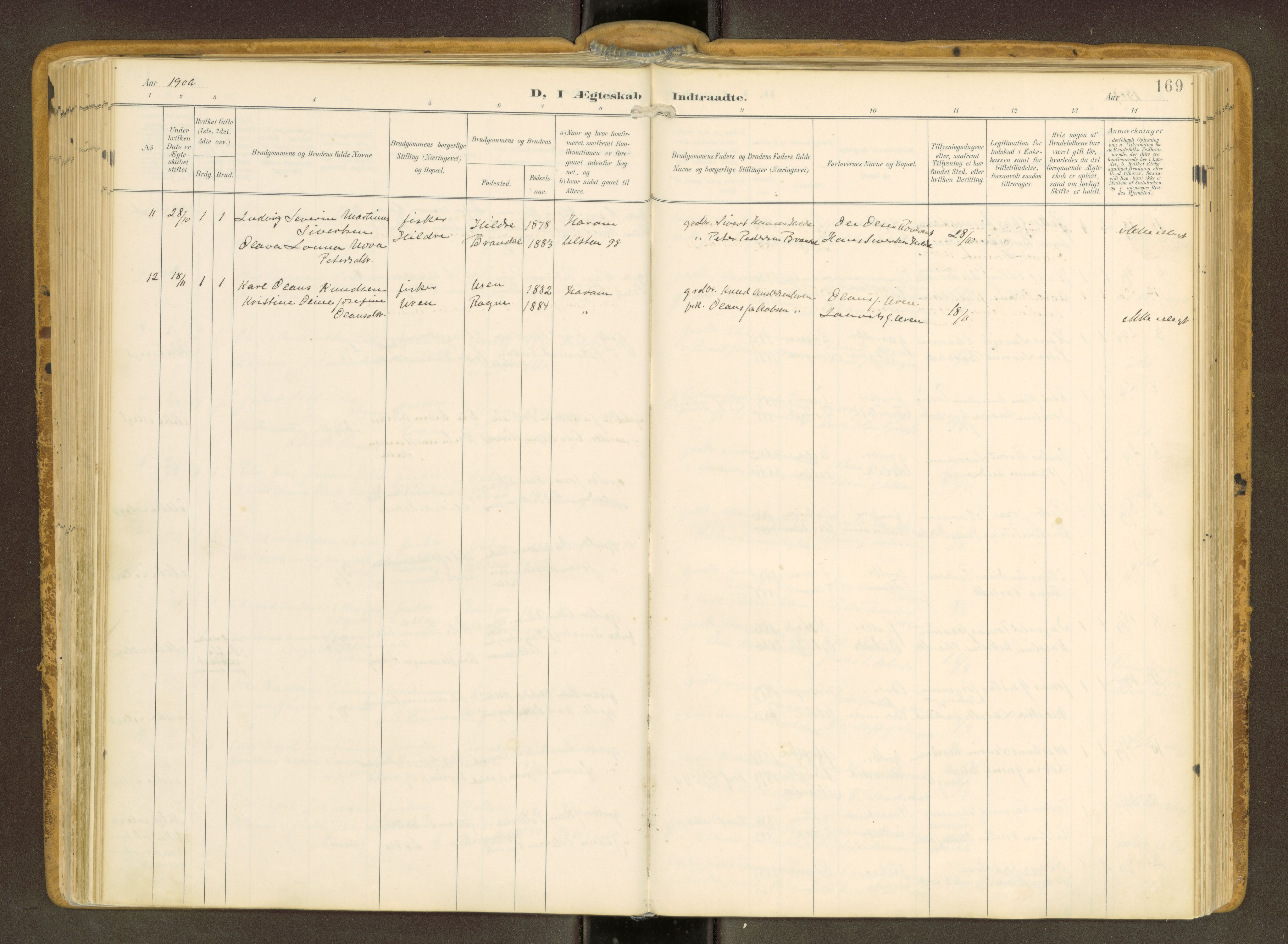 Ministerialprotokoller, klokkerbøker og fødselsregistre - Møre og Romsdal, SAT/A-1454/536/L0517: Parish register (official) no. 536A--, 1897-1917, p. 169