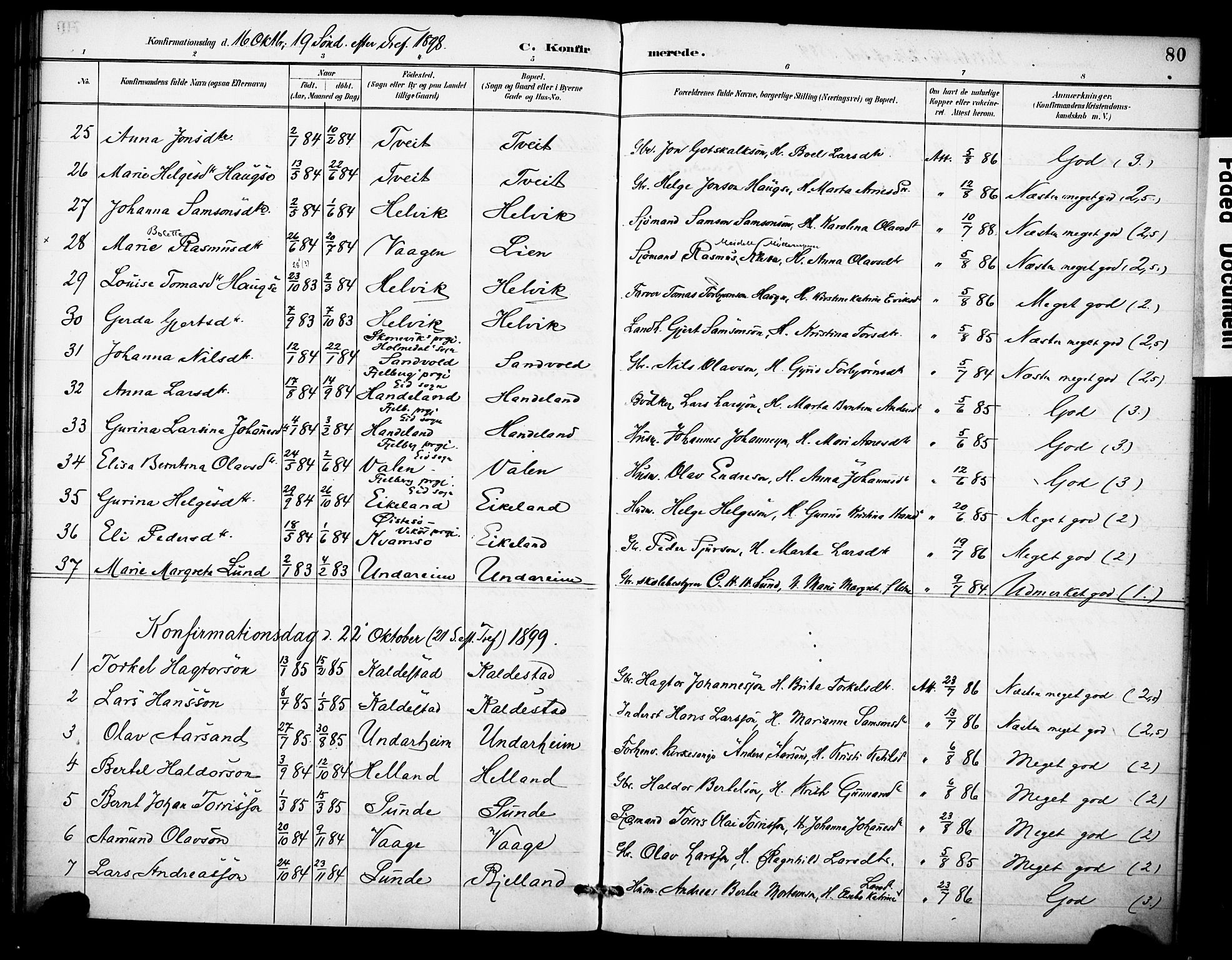 Kvinnherad sokneprestembete, SAB/A-76401/H/Haa: Parish register (official) no. D 1, 1887-1910, p. 80