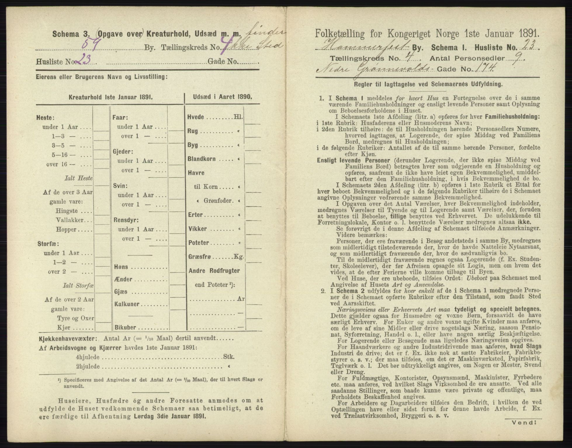 RA, 1891 census for 2001 Hammerfest, 1891, p. 897