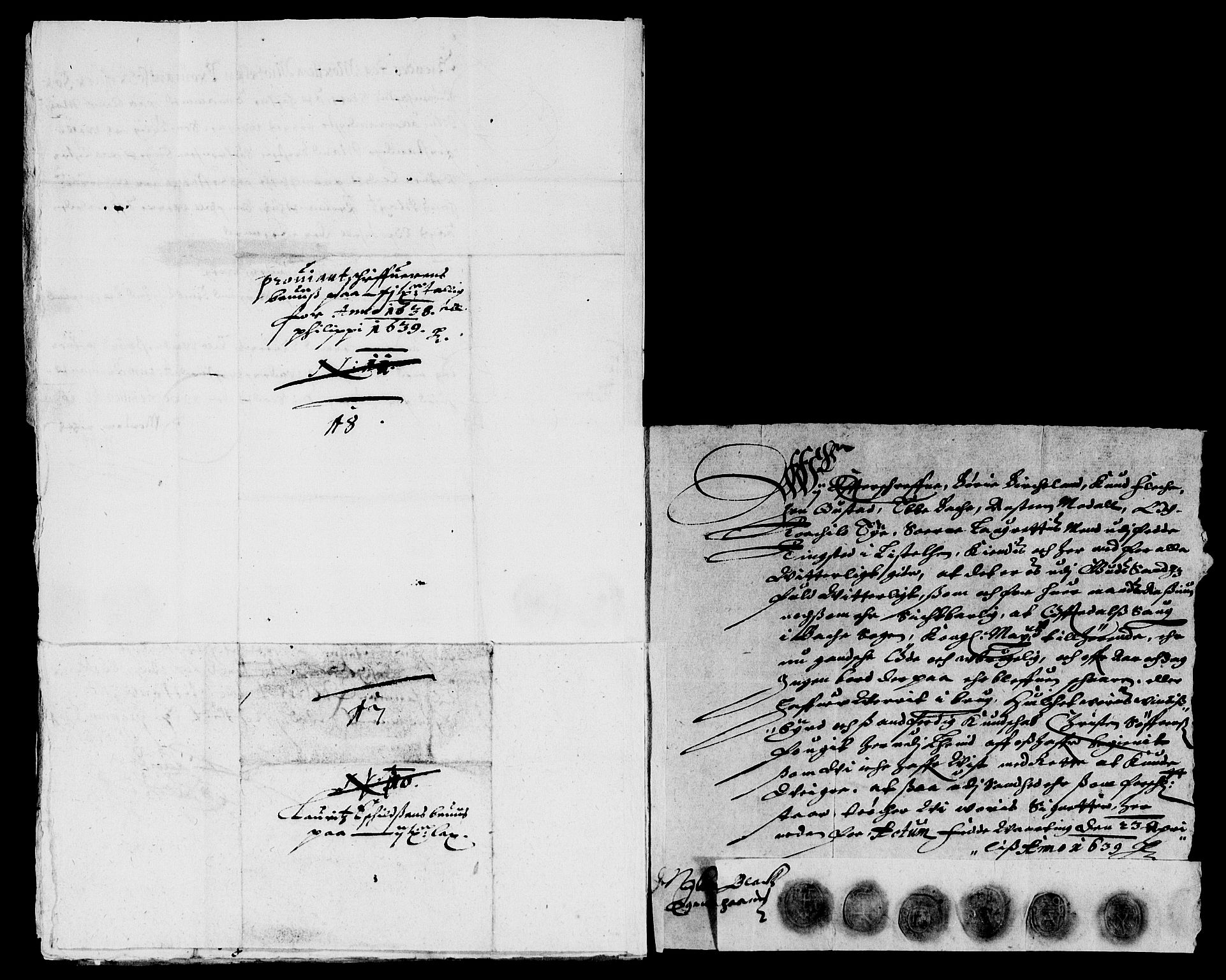 Rentekammeret inntil 1814, Reviderte regnskaper, Lensregnskaper, AV/RA-EA-5023/R/Rb/Rbr/L0011: Lista len, 1636-1639