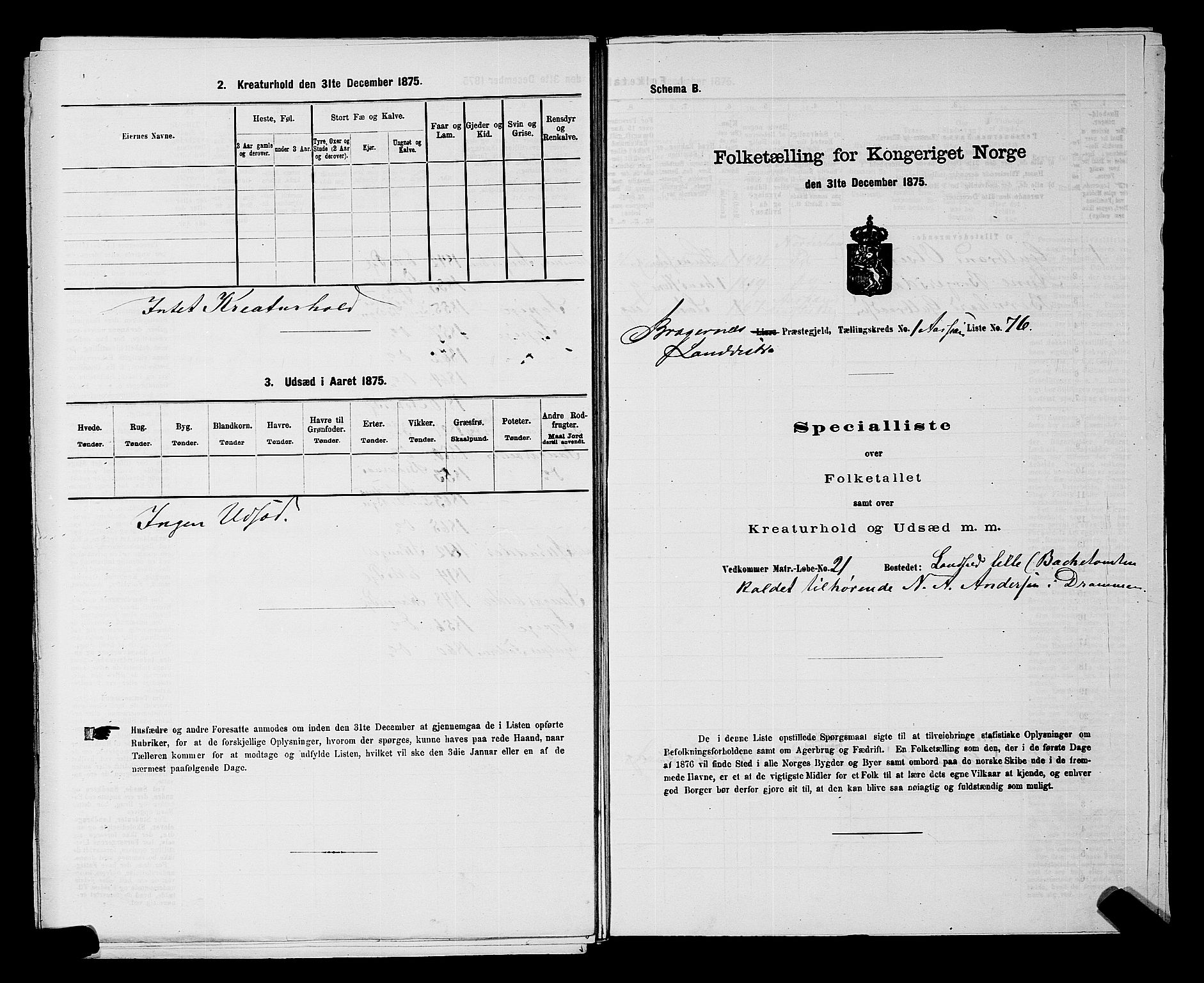 SAKO, 1875 census for 0626P Lier, 1875, p. 235