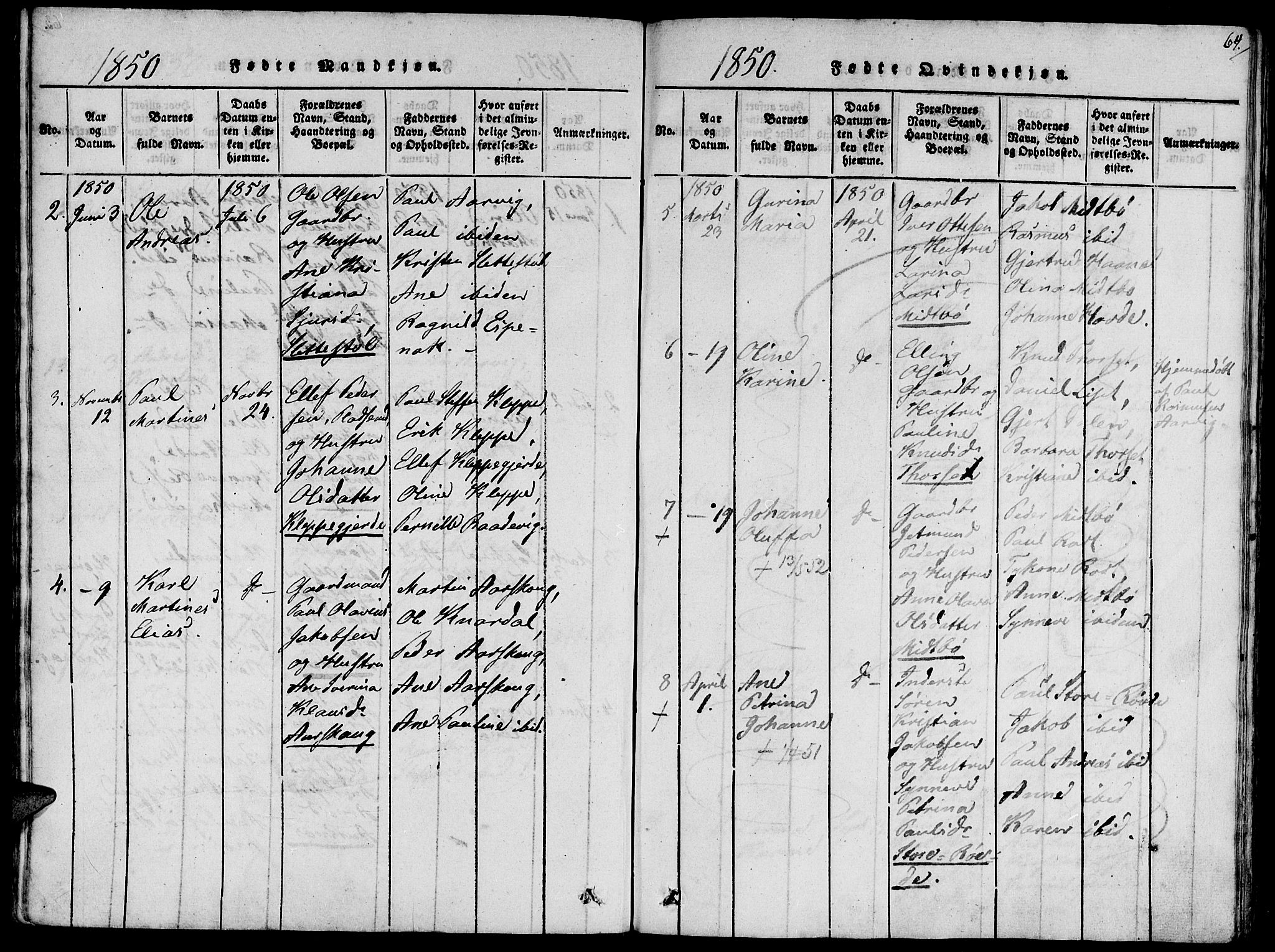 Ministerialprotokoller, klokkerbøker og fødselsregistre - Møre og Romsdal, SAT/A-1454/504/L0054: Parish register (official) no. 504A01, 1816-1861, p. 64