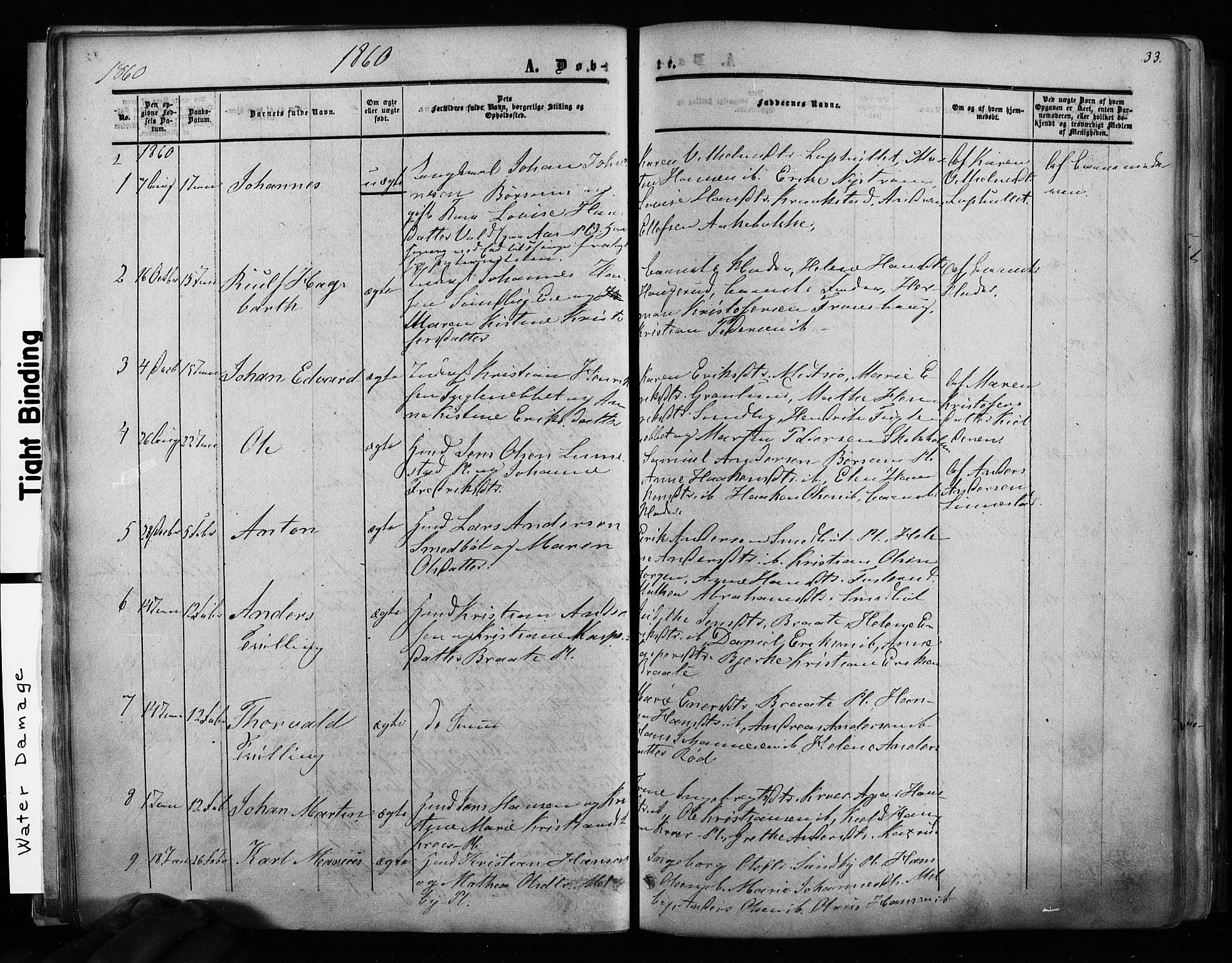 Ås prestekontor Kirkebøker, AV/SAO-A-10894/F/Fa/L0007: Parish register (official) no. I 7, 1854-1870, p. 33