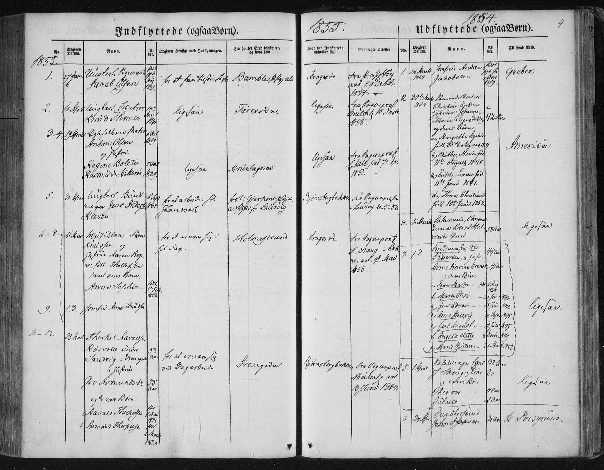Kragerø kirkebøker, SAKO/A-278/F/Fa/L0006: Parish register (official) no. 6, 1847-1861, p. 4
