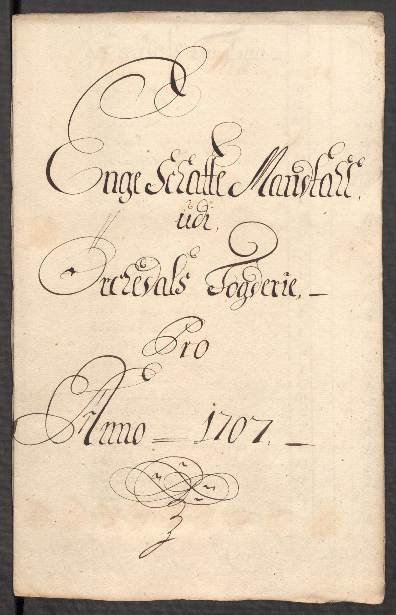 Rentekammeret inntil 1814, Reviderte regnskaper, Fogderegnskap, RA/EA-4092/R60/L3957: Fogderegnskap Orkdal og Gauldal, 1707, p. 250