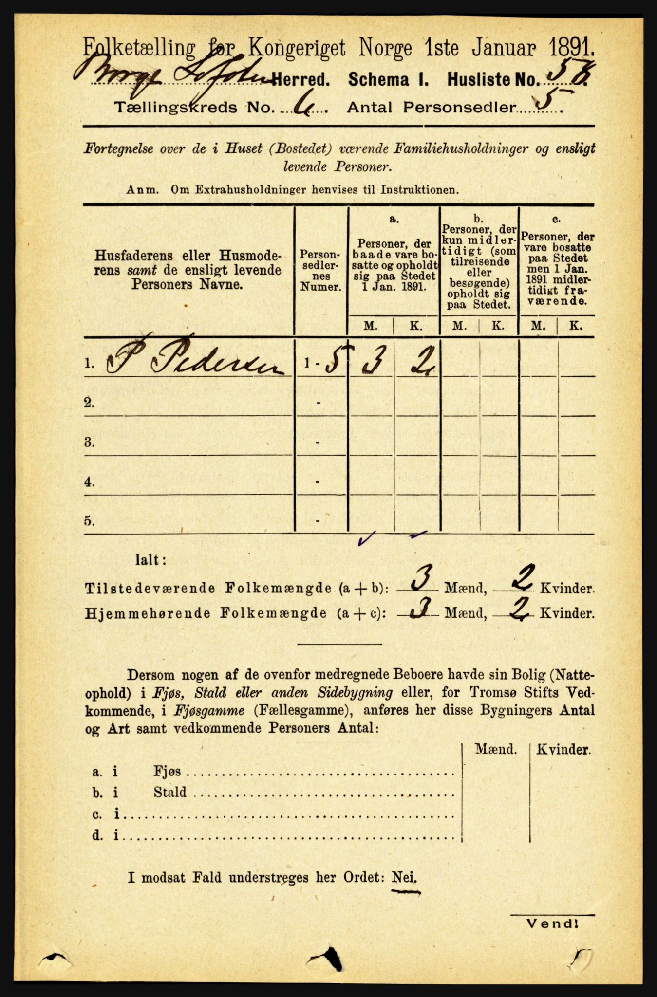 RA, 1891 census for 1862 Borge, 1891, p. 3930