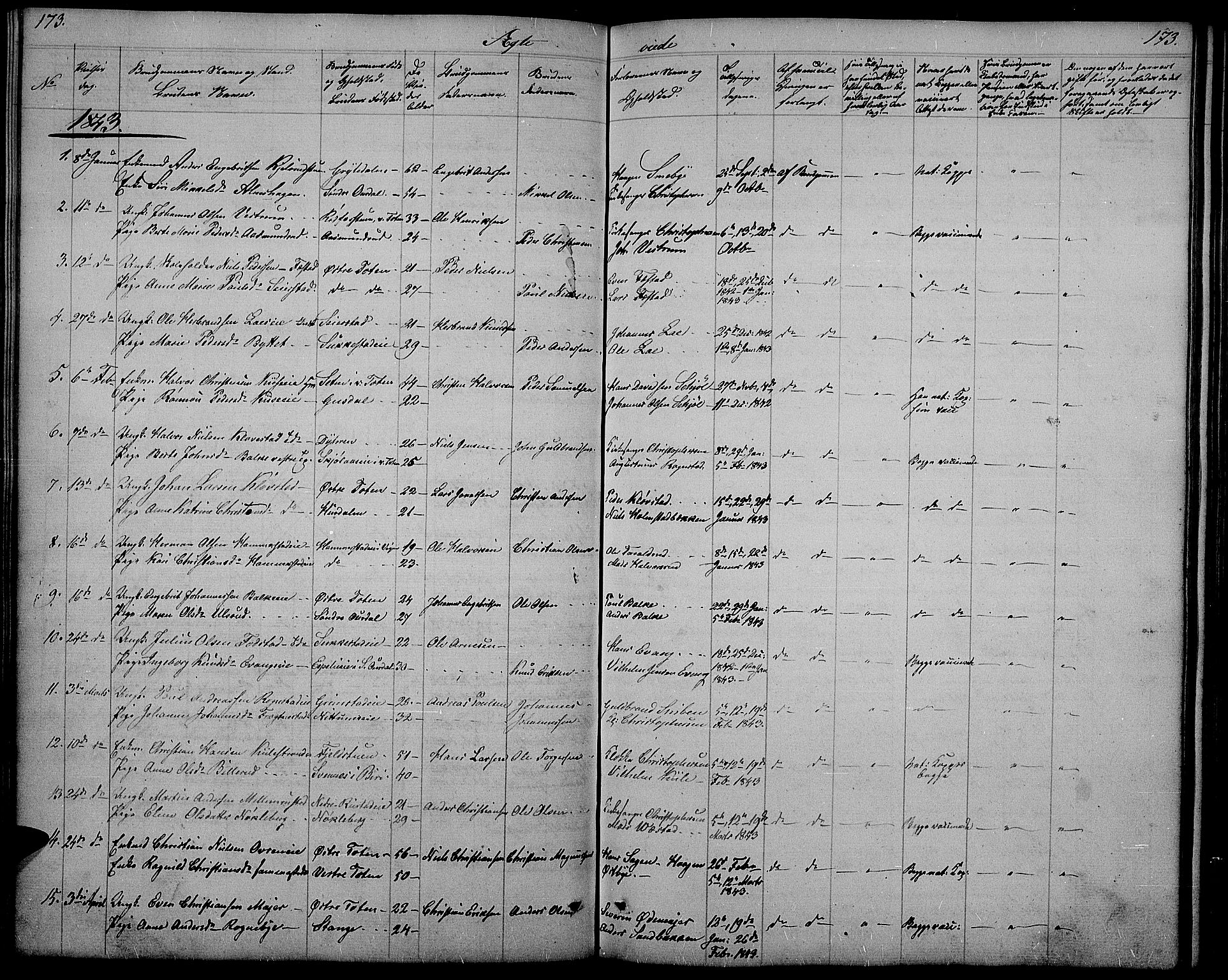 Østre Toten prestekontor, SAH/PREST-104/H/Ha/Hab/L0002: Parish register (copy) no. 2, 1840-1847, p. 173
