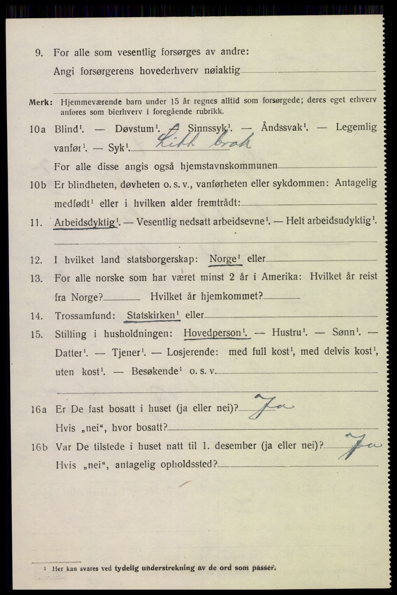 SAK, 1920 census for Søgne, 1920, p. 3570