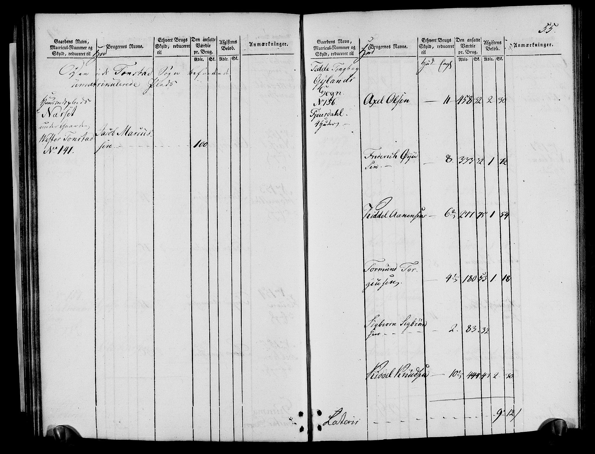 Rentekammeret inntil 1814, Realistisk ordnet avdeling, RA/EA-4070/N/Ne/Nea/L0095: Lista fogderi. Oppebørselsregister, 1803-1804, p. 57