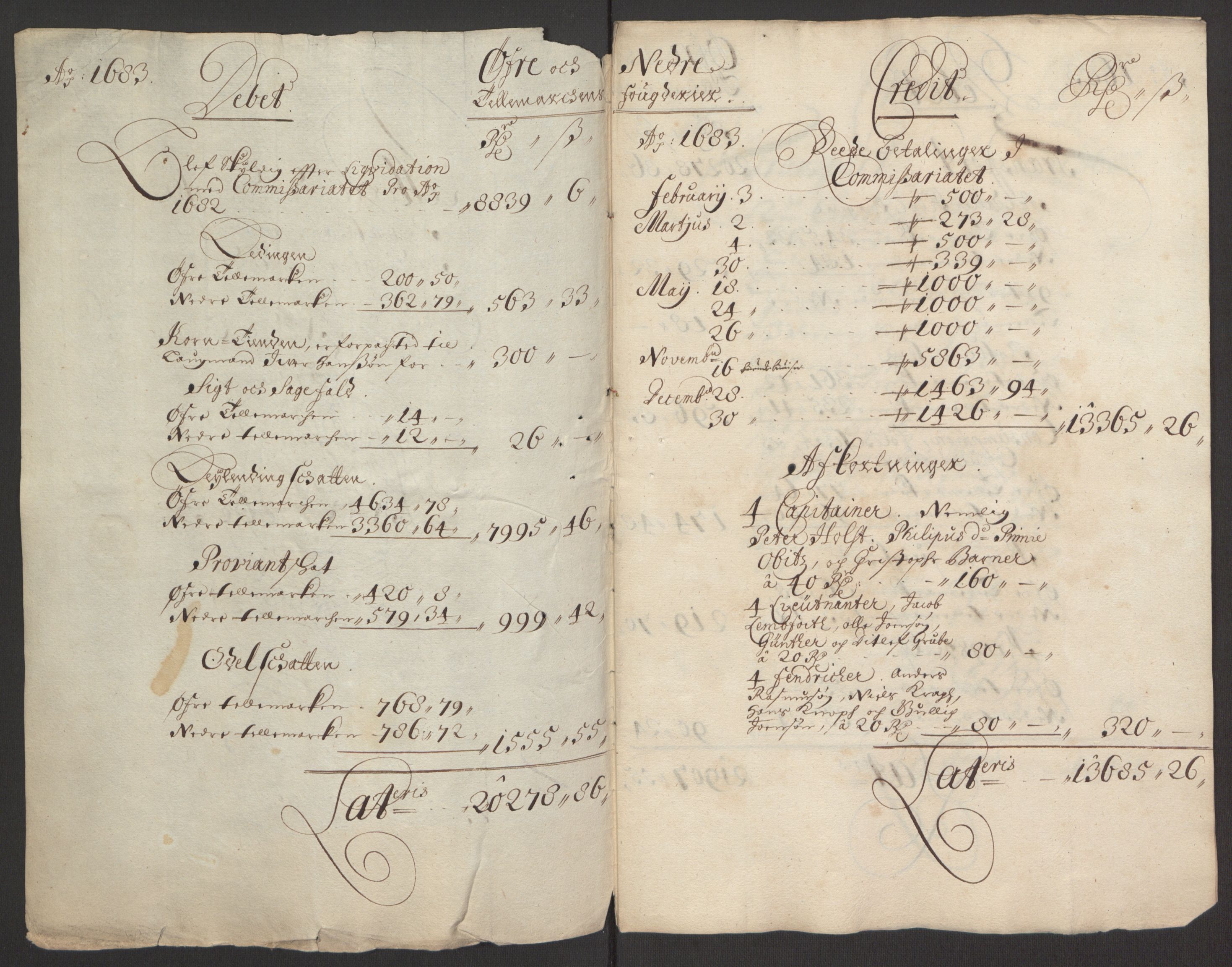 Rentekammeret inntil 1814, Reviderte regnskaper, Fogderegnskap, RA/EA-4092/R35/L2080: Fogderegnskap Øvre og Nedre Telemark, 1680-1684, p. 4