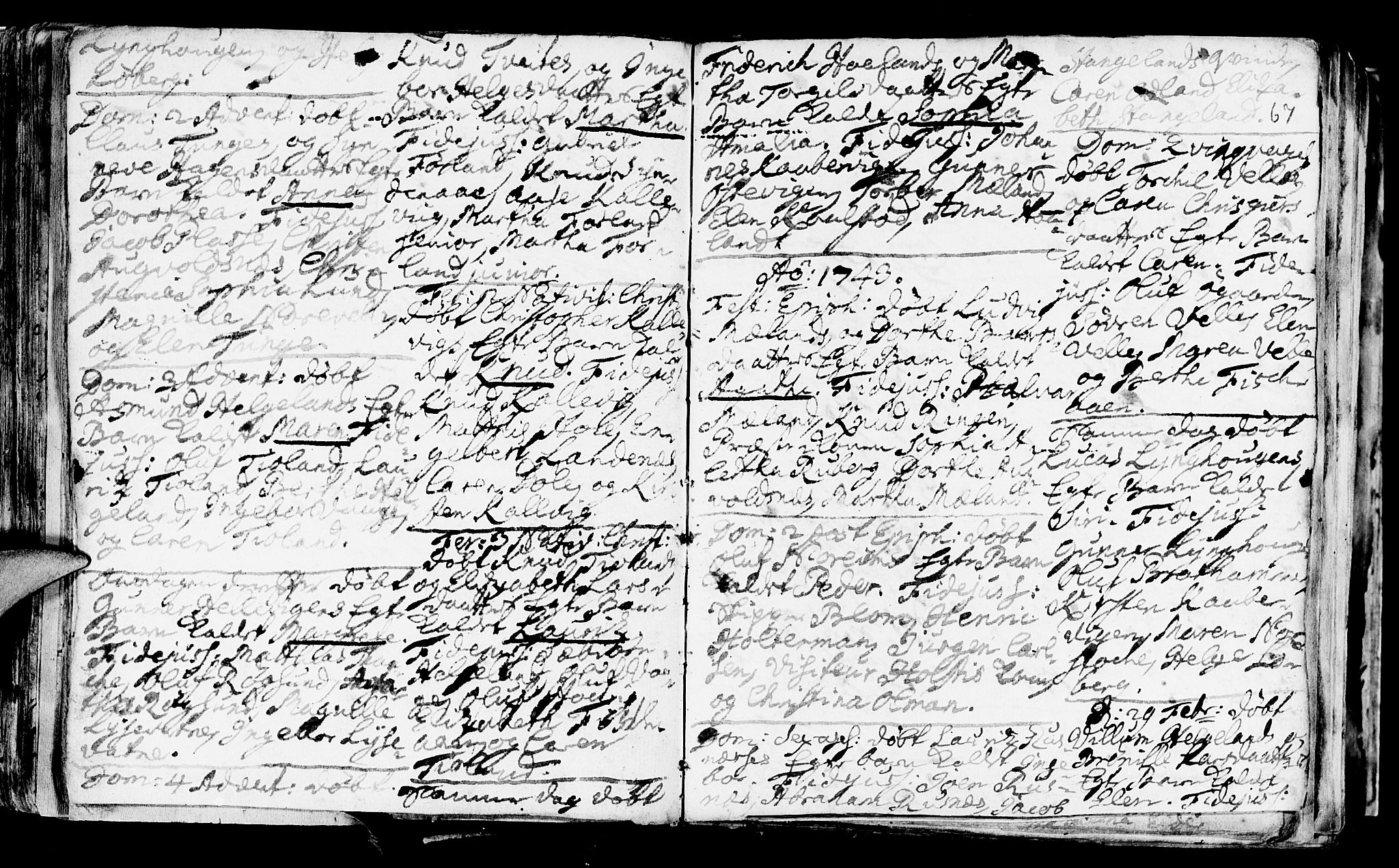 Avaldsnes sokneprestkontor, AV/SAST-A -101851/H/Ha/Haa/L0001: Parish register (official) no. A 1, 1711-1764, p. 67