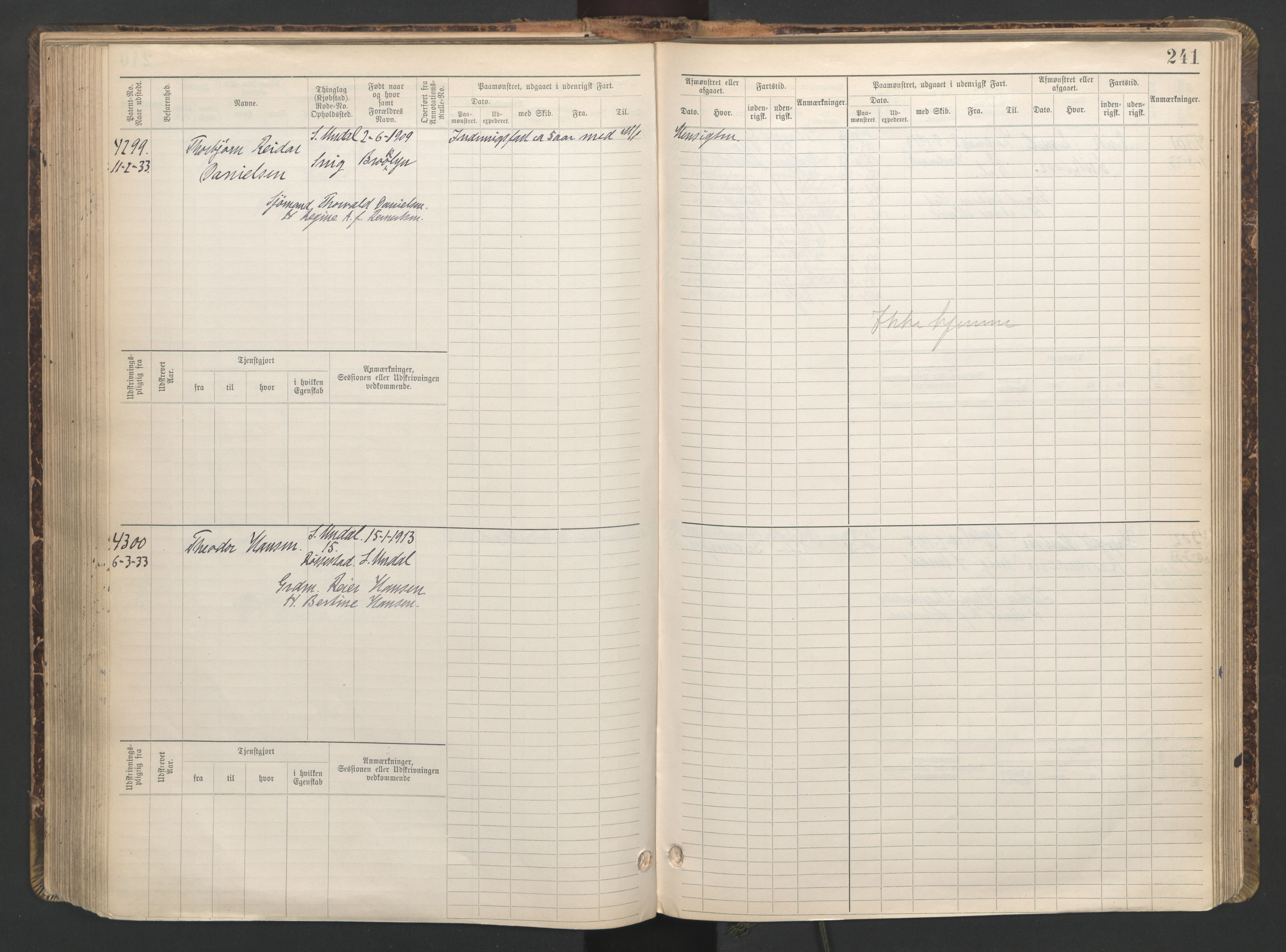 Mandal mønstringskrets, SAK/2031-0016/F/Fb/L0016: Hovedrulle nr 3820-4582, Y-25, 1898-1948, p. 242