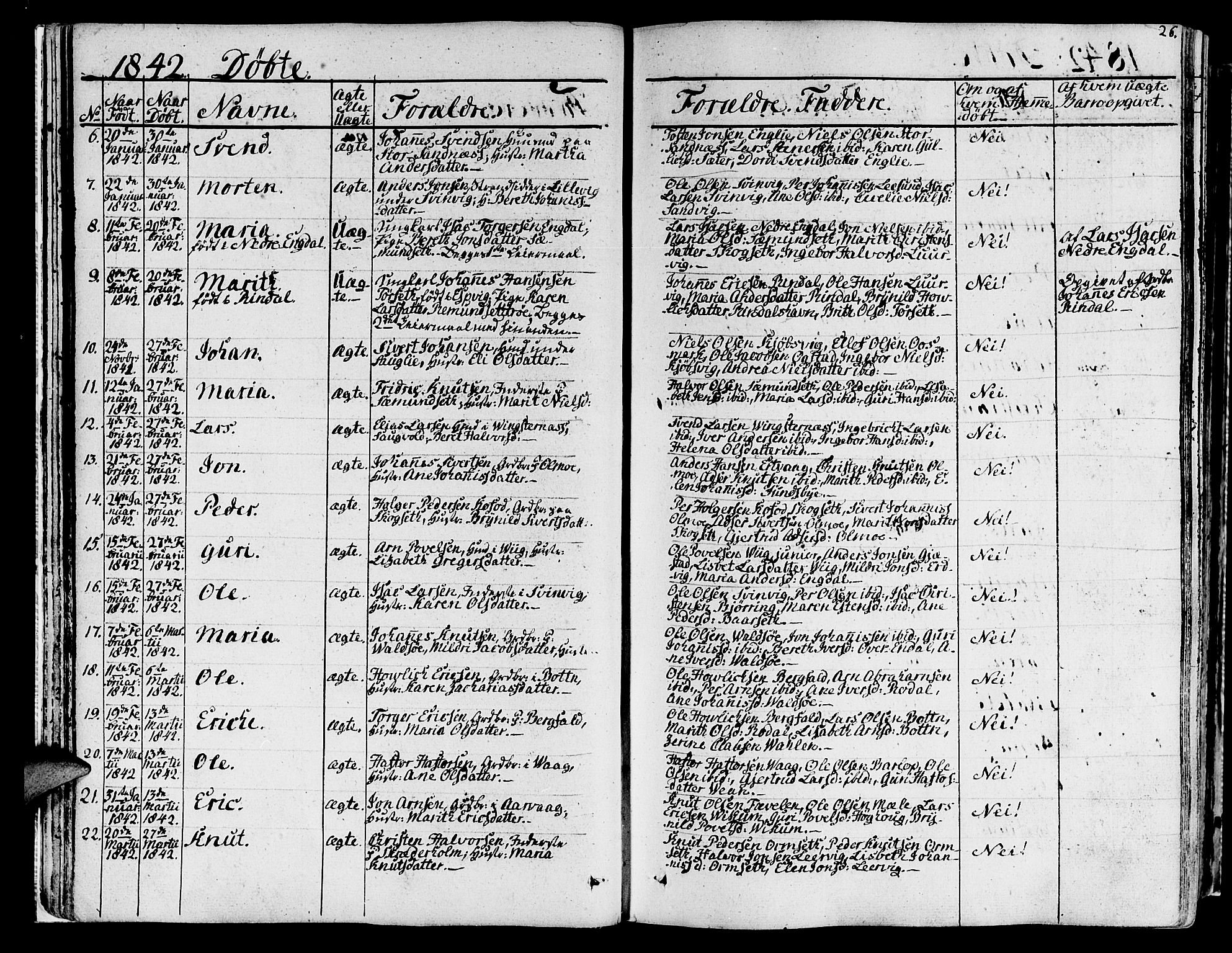 Ministerialprotokoller, klokkerbøker og fødselsregistre - Møre og Romsdal, SAT/A-1454/578/L0904: Parish register (official) no. 578A03, 1836-1858, p. 26