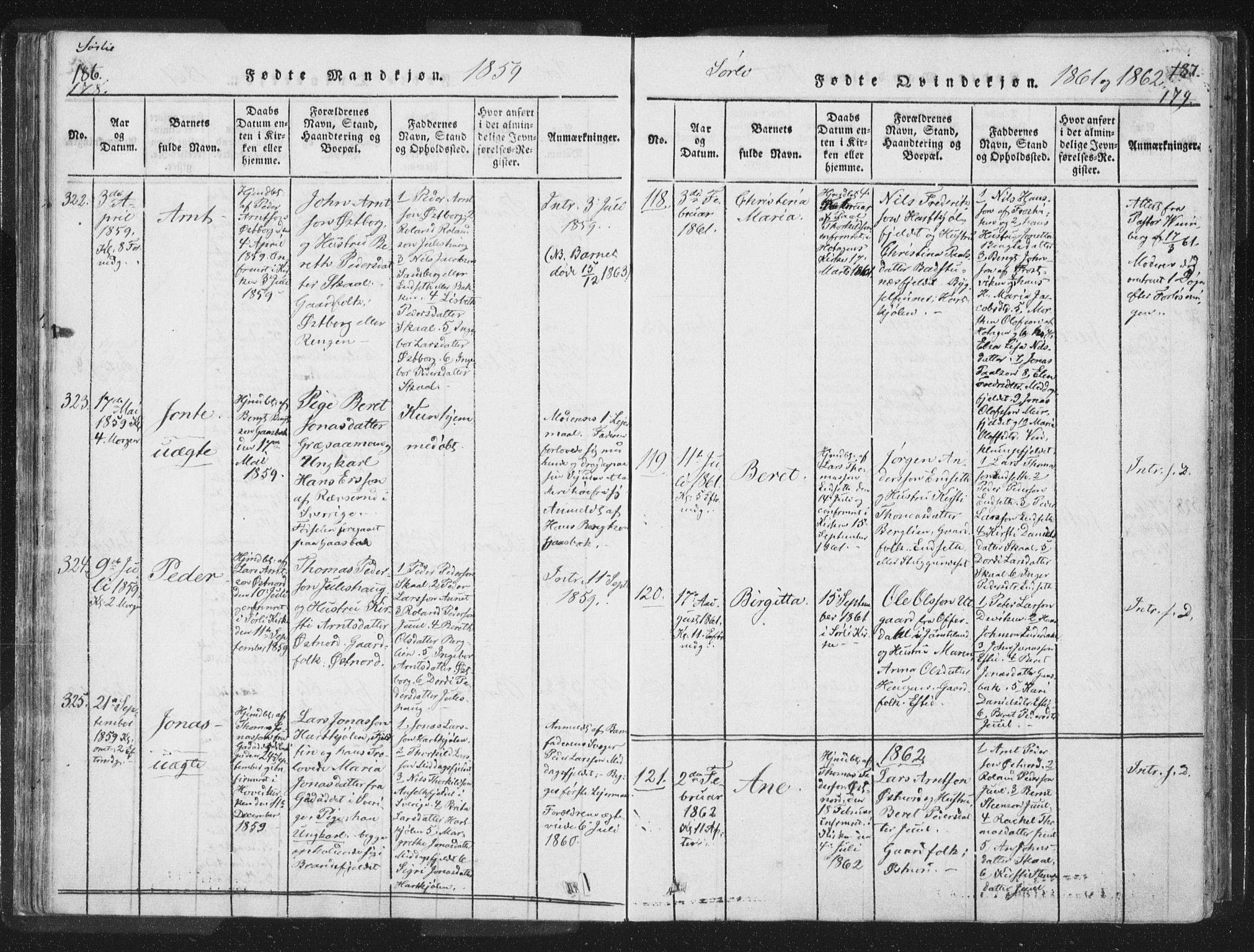 Ministerialprotokoller, klokkerbøker og fødselsregistre - Nord-Trøndelag, SAT/A-1458/755/L0491: Parish register (official) no. 755A01 /2, 1817-1864, p. 178-179