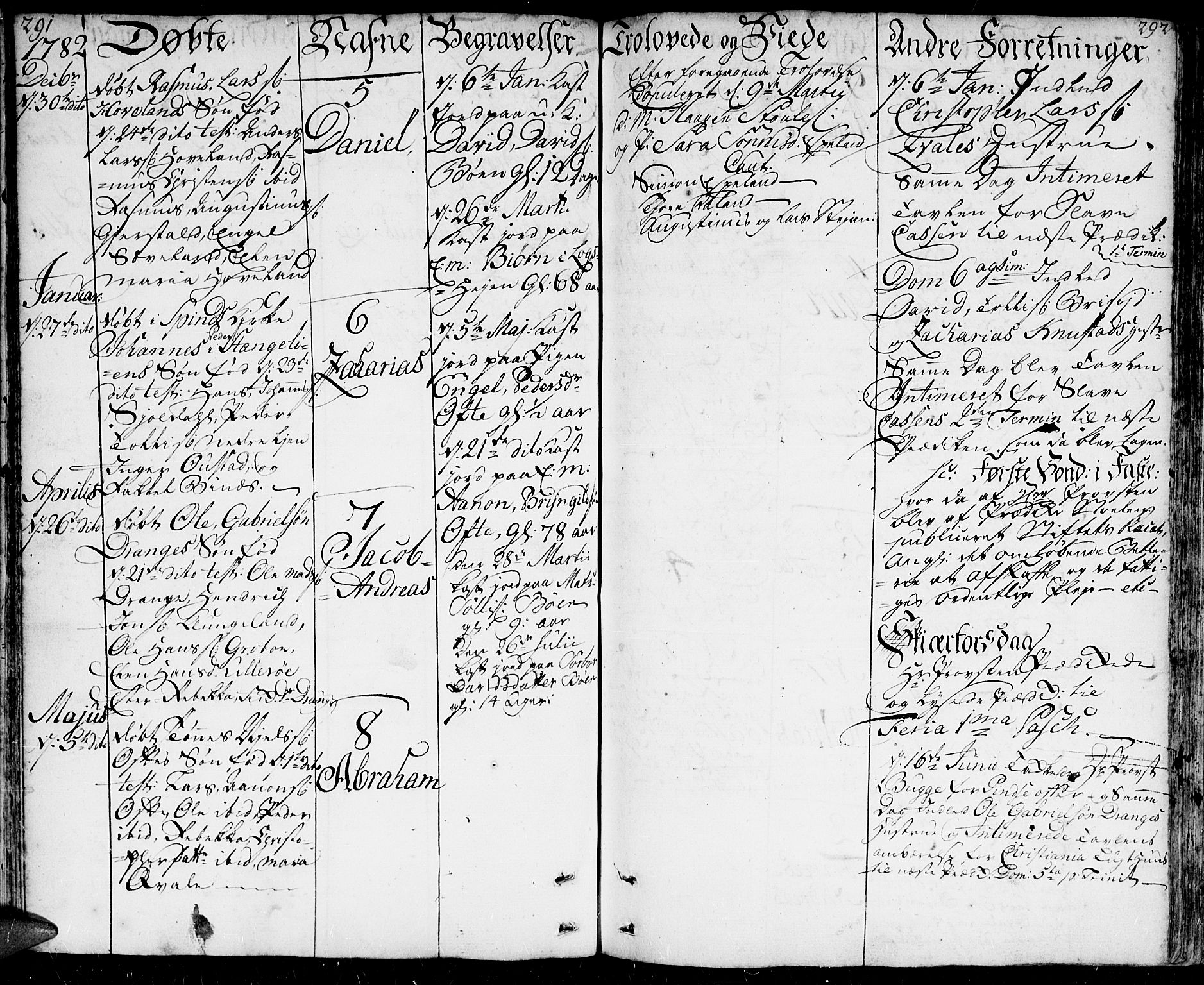 Herad sokneprestkontor, SAK/1111-0018/F/Fa/Faa/L0001: Parish register (official) no. A 1 /1, 1768-1799, p. 291-292