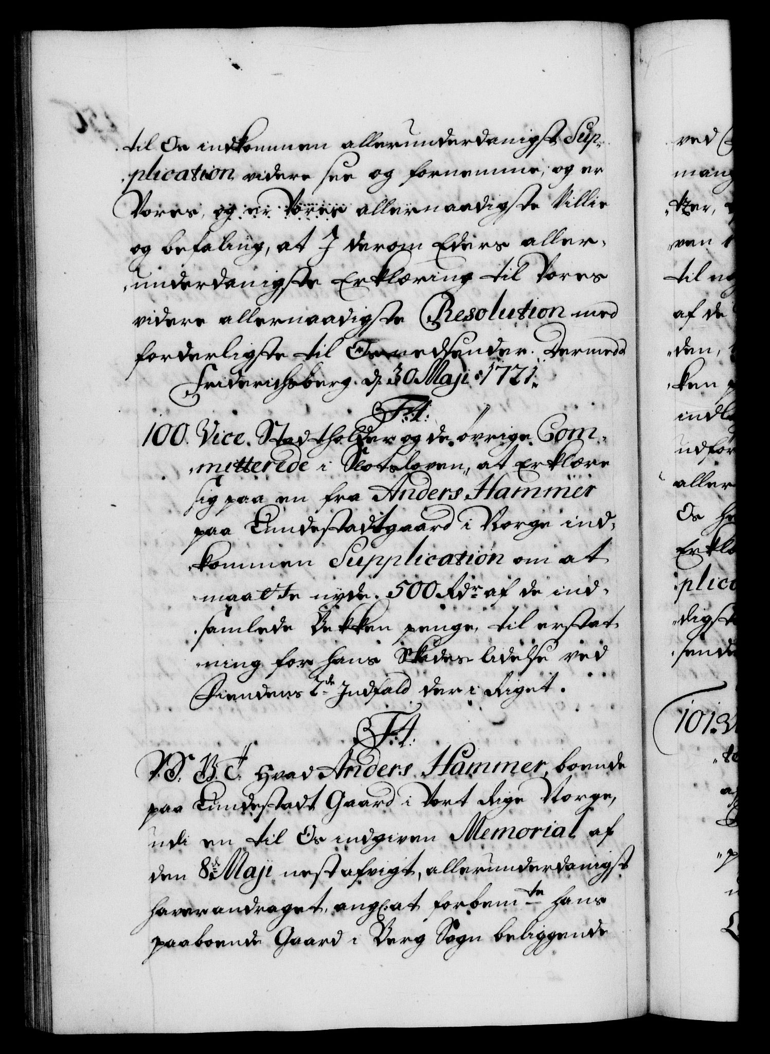 Danske Kanselli 1572-1799, AV/RA-EA-3023/F/Fc/Fca/Fcab/L0021: Norske tegnelser, 1719-1721, p. 456b