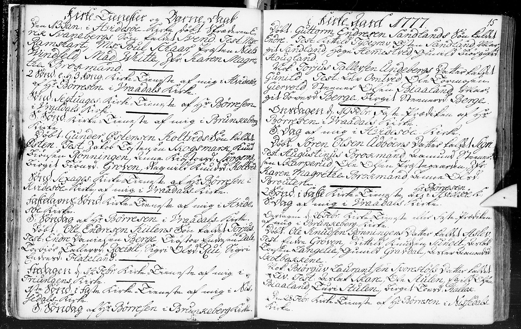 Kviteseid kirkebøker, SAKO/A-276/F/Fa/L0002: Parish register (official) no. I 2, 1773-1786, p. 15