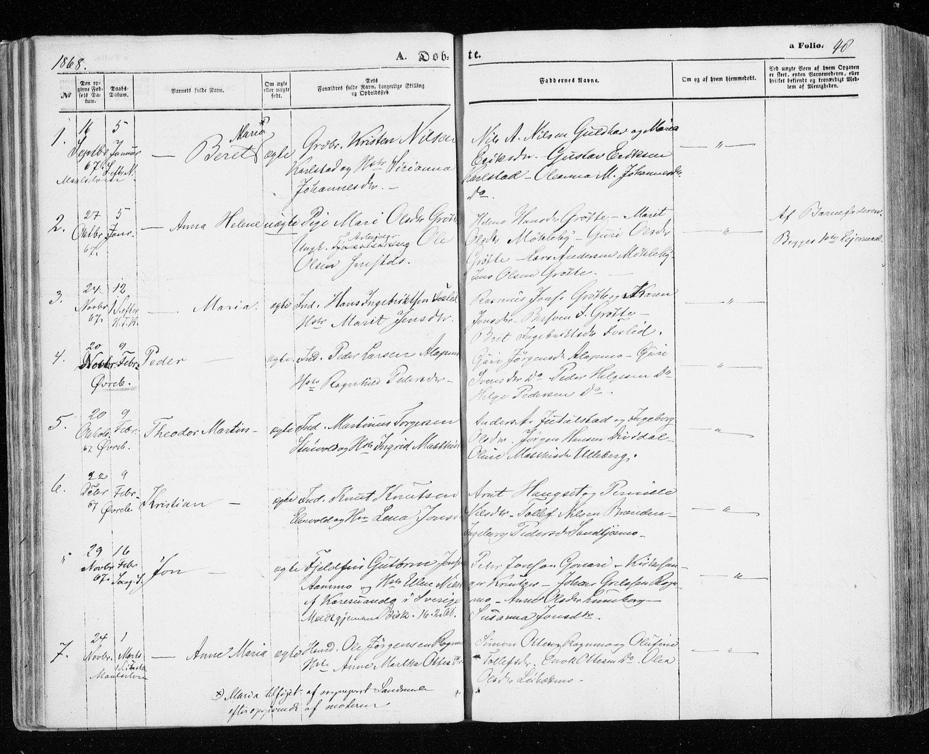 Målselv sokneprestembete, SATØ/S-1311/G/Ga/Gaa/L0004kirke: Parish register (official) no. 4, 1863-1872, p. 48