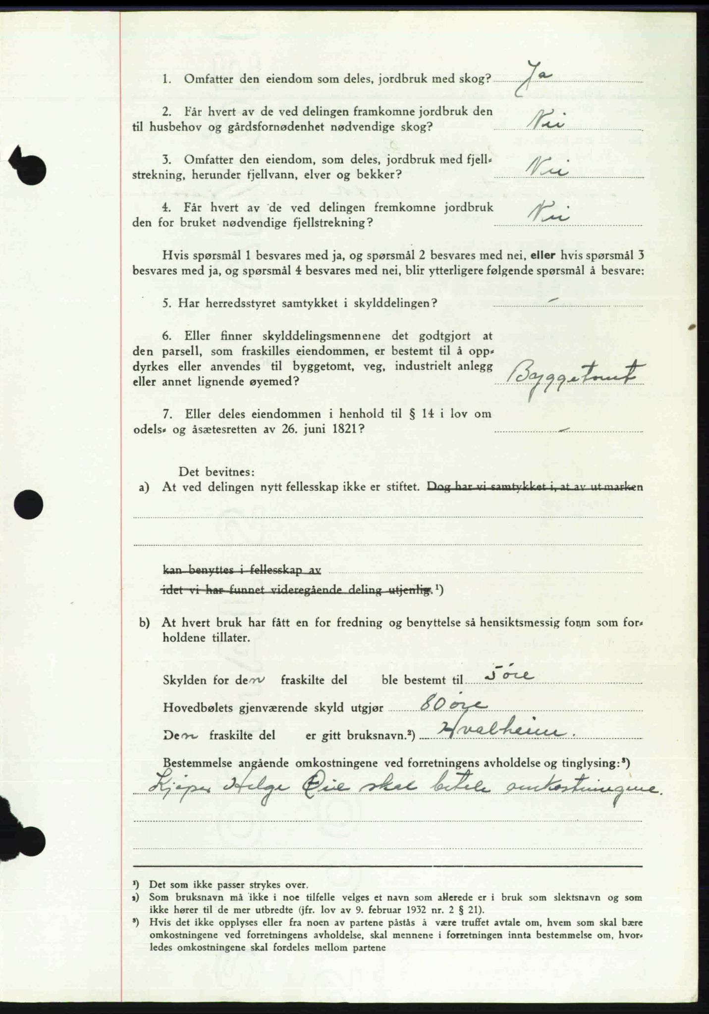 Toten tingrett, SAH/TING-006/H/Hb/Hbc/L0020: Mortgage book no. Hbc-20, 1948-1948, Diary no: : 2577/1948