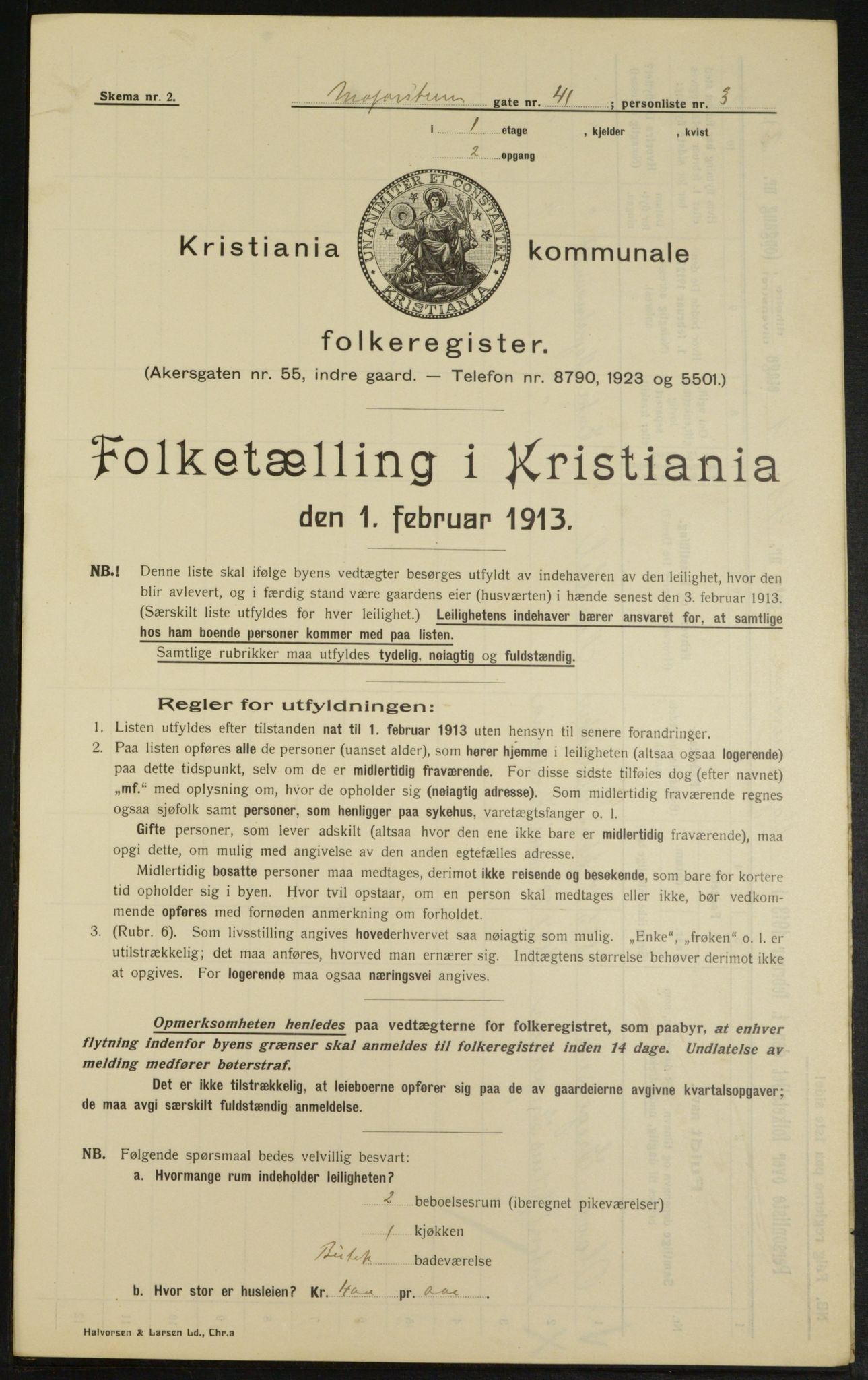 OBA, Municipal Census 1913 for Kristiania, 1913, p. 59827