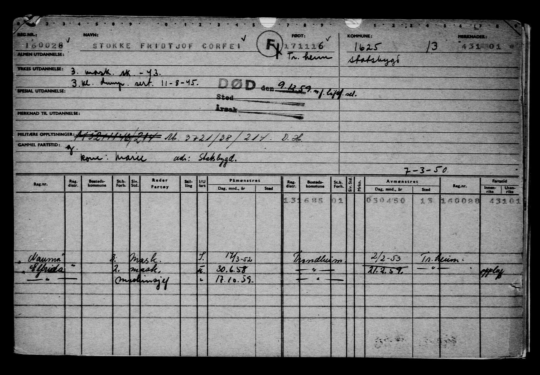 Direktoratet for sjømenn, AV/RA-S-3545/G/Gb/L0144: Hovedkort, 1916, p. 37