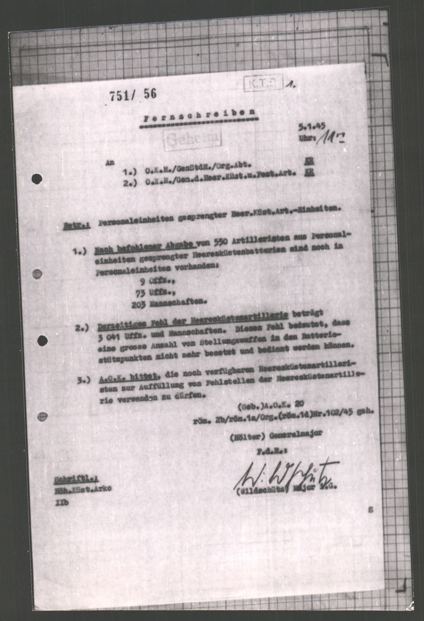 Forsvarets Overkommando. 2 kontor. Arkiv 11.4. Spredte tyske arkivsaker, AV/RA-RAFA-7031/D/Dar/Dara/L0001: Krigsdagbøker for 20. Gebirgs-Armee-Oberkommando (AOK 20), 1944-1945, p. 451