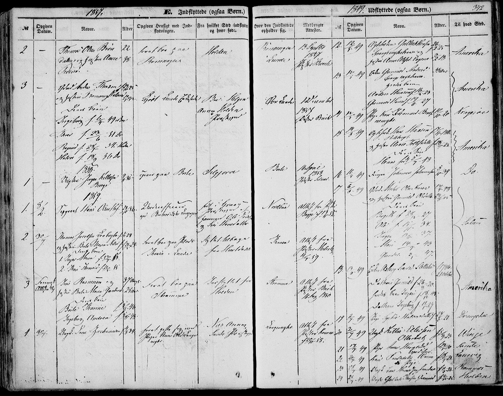 Bø kirkebøker, SAKO/A-257/F/Fa/L0008: Parish register (official) no. 8, 1849-1861, p. 342