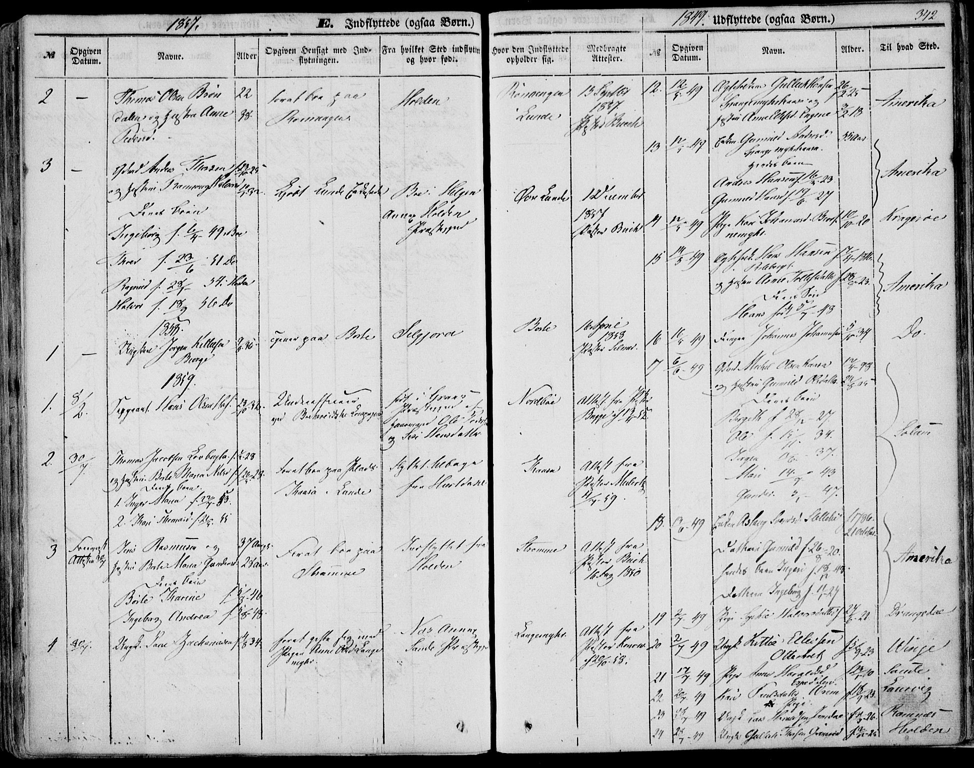 Bø kirkebøker, AV/SAKO-A-257/F/Fa/L0008: Parish register (official) no. 8, 1849-1861, p. 342